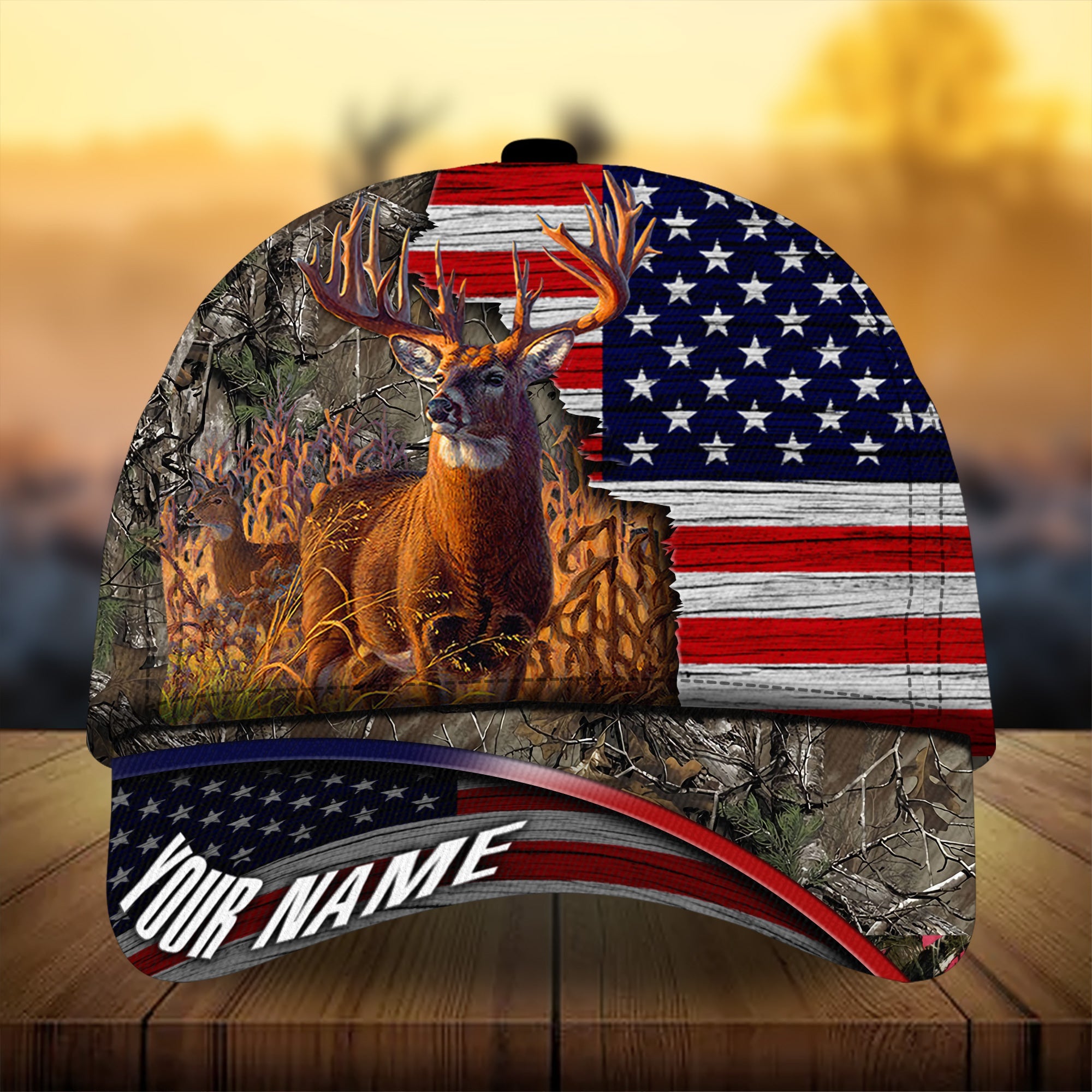 Premium Florapunk S7 Flag Deer Hunting Hats 3D Printed Multicolored Personalized Trucker Hats Custom Hats Gifts For Men & Women