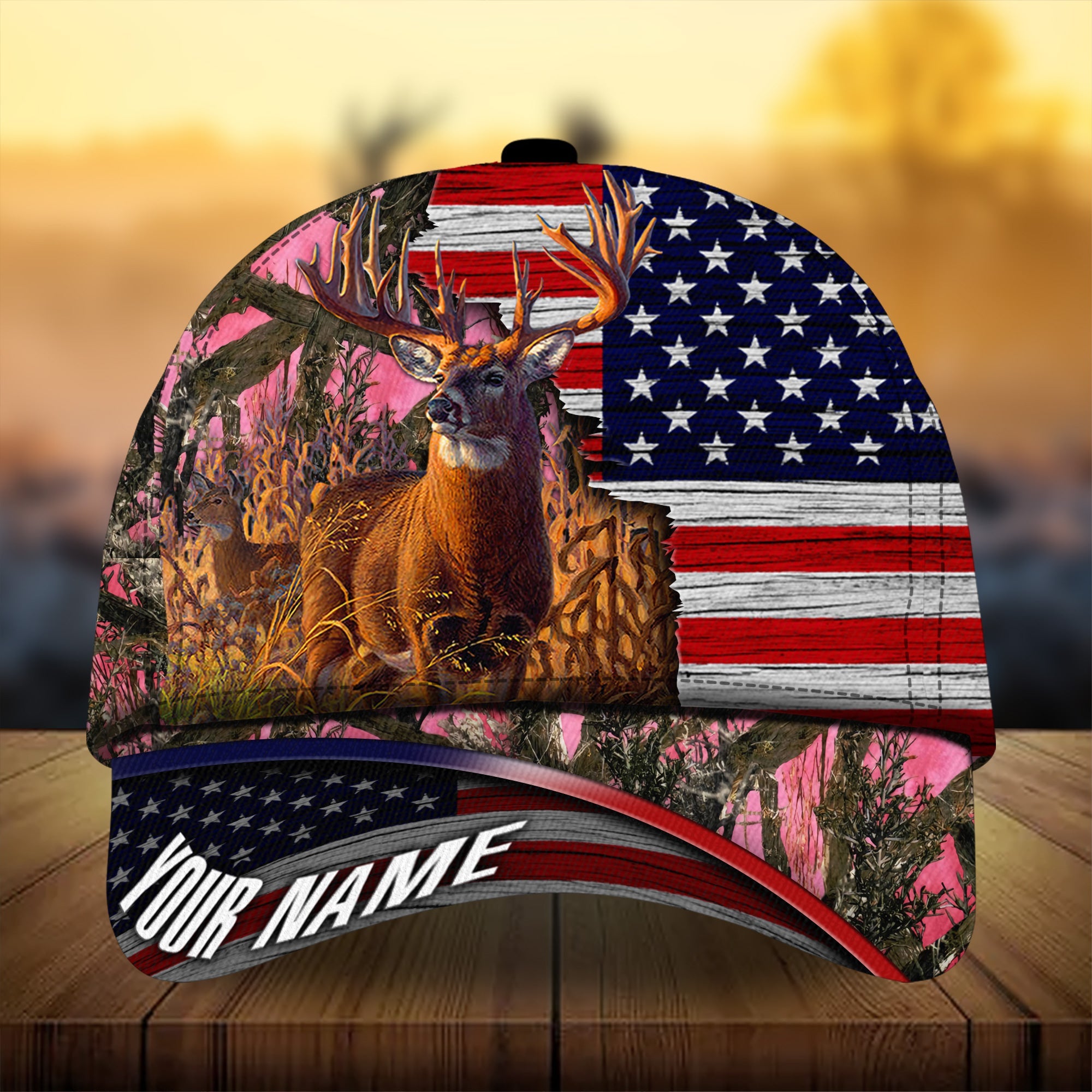 Premium Florapunk S7 Flag Deer Hunting Hats 3D Printed Multicolored Personalized Trucker Hats Custom Hats Gifts For Men & Women