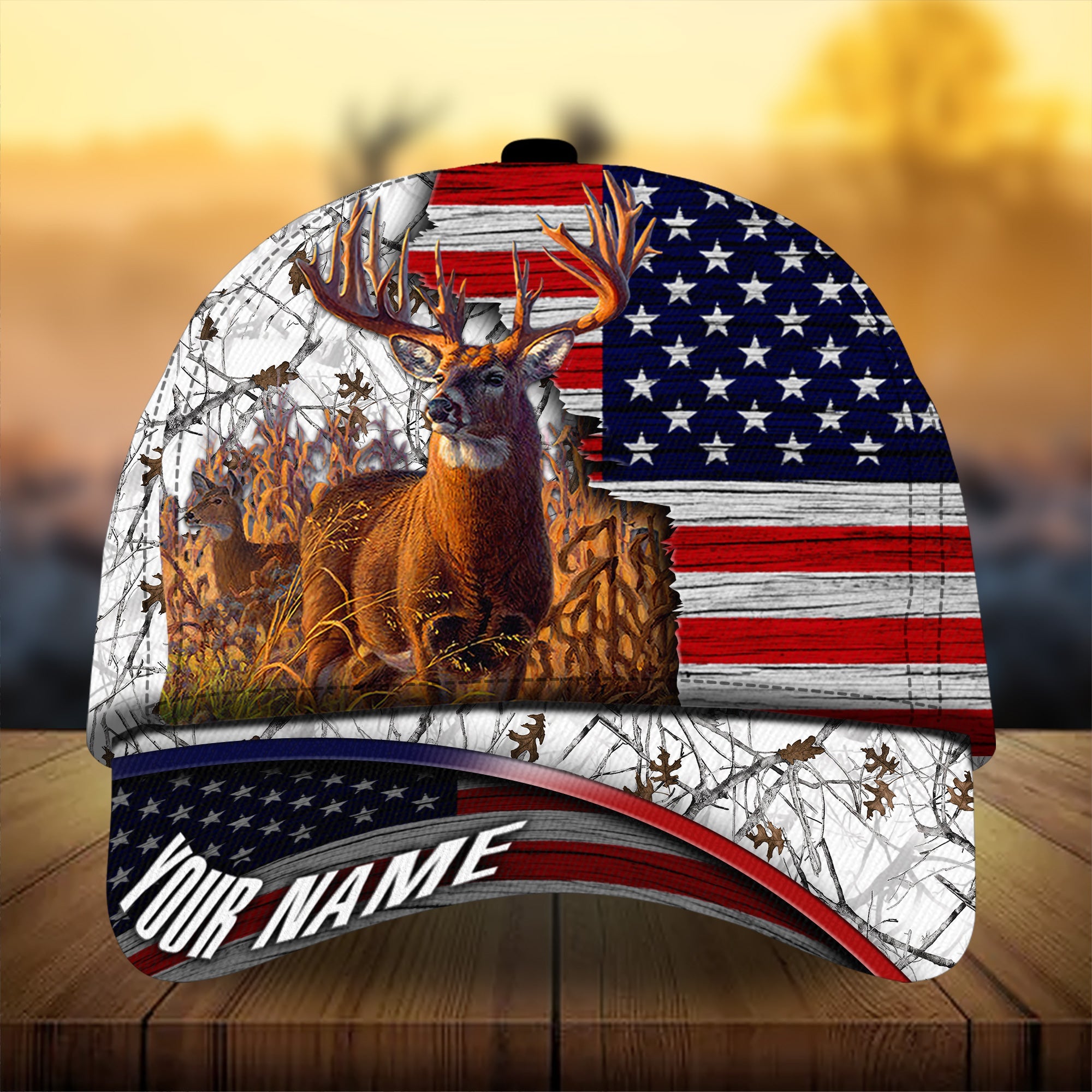 Premium Florapunk S7 Flag Deer Hunting Hats 3D Printed Multicolored Personalized Trucker Hats Custom Hats Gifts For Men & Women