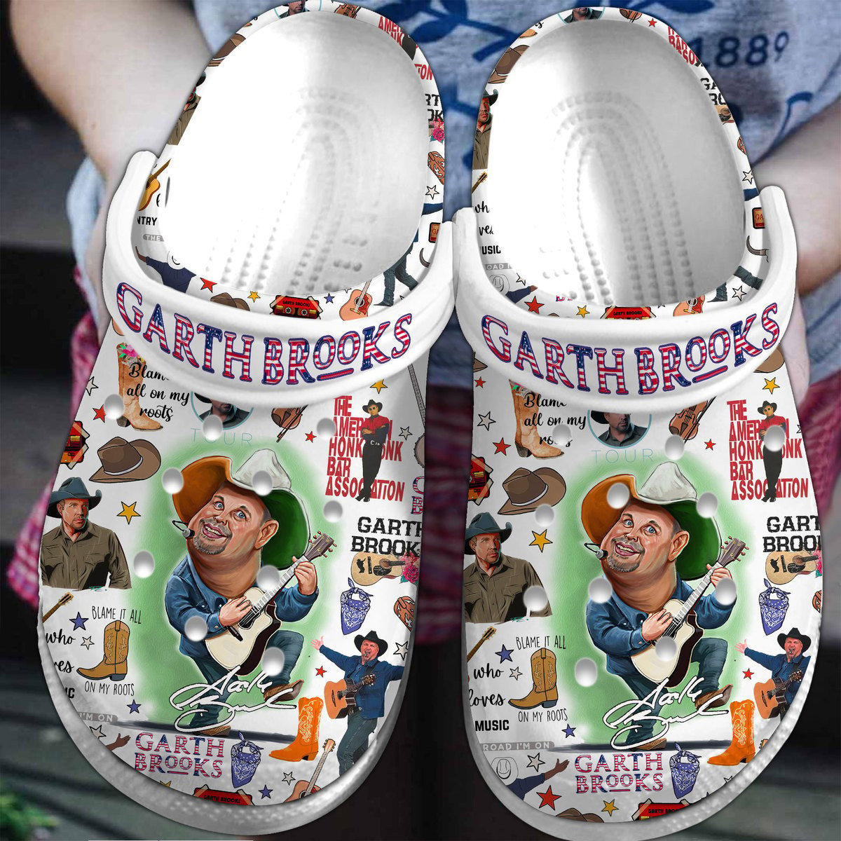 Premium Garth Brooks Music Crocs Crocband Clogs Shoes Comfortable For Men Women and Kids