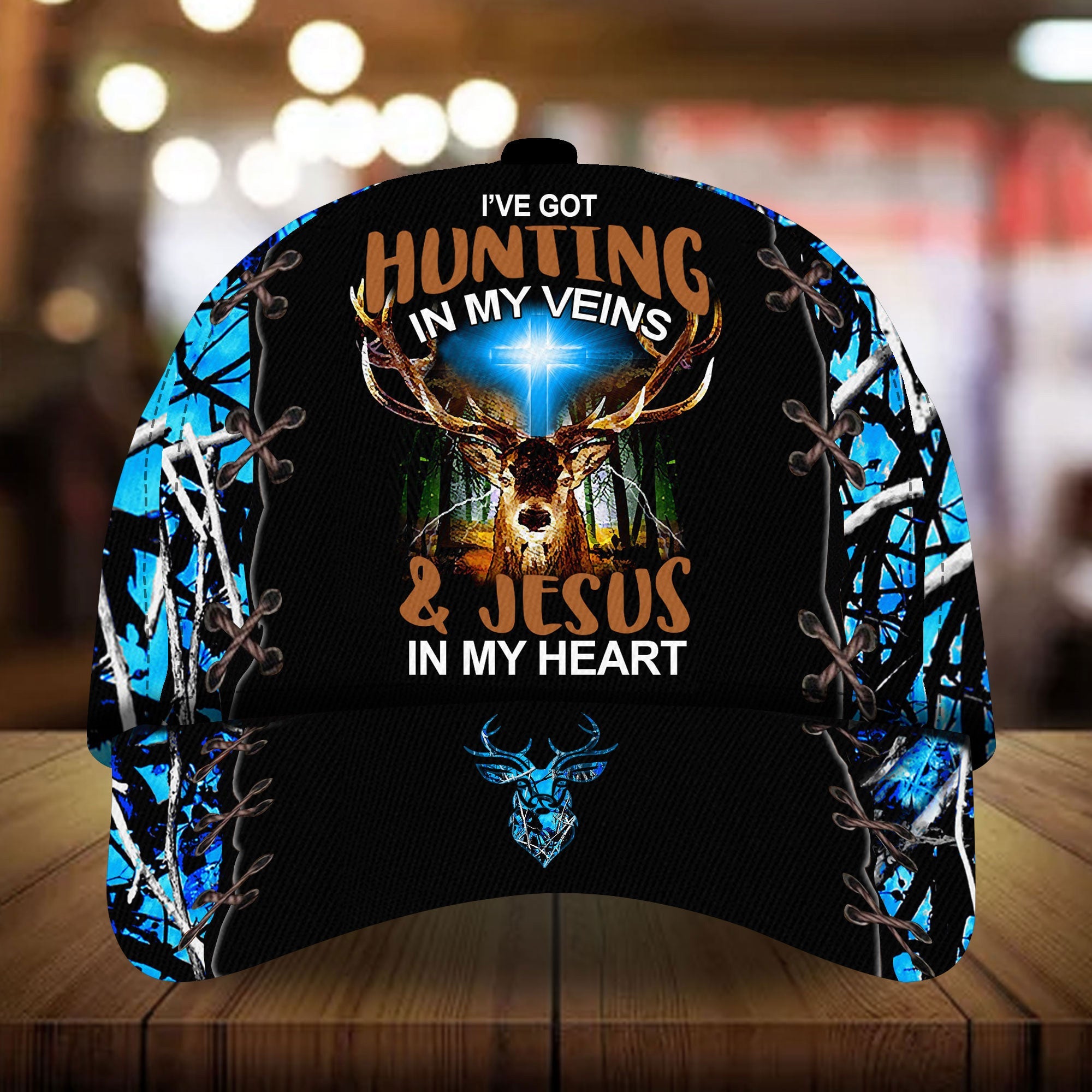 Premium Hunting In My Veins Hunting Hats 3D Printed Multicolored Trucker Hats Custom Hats Gifts For Men & Women