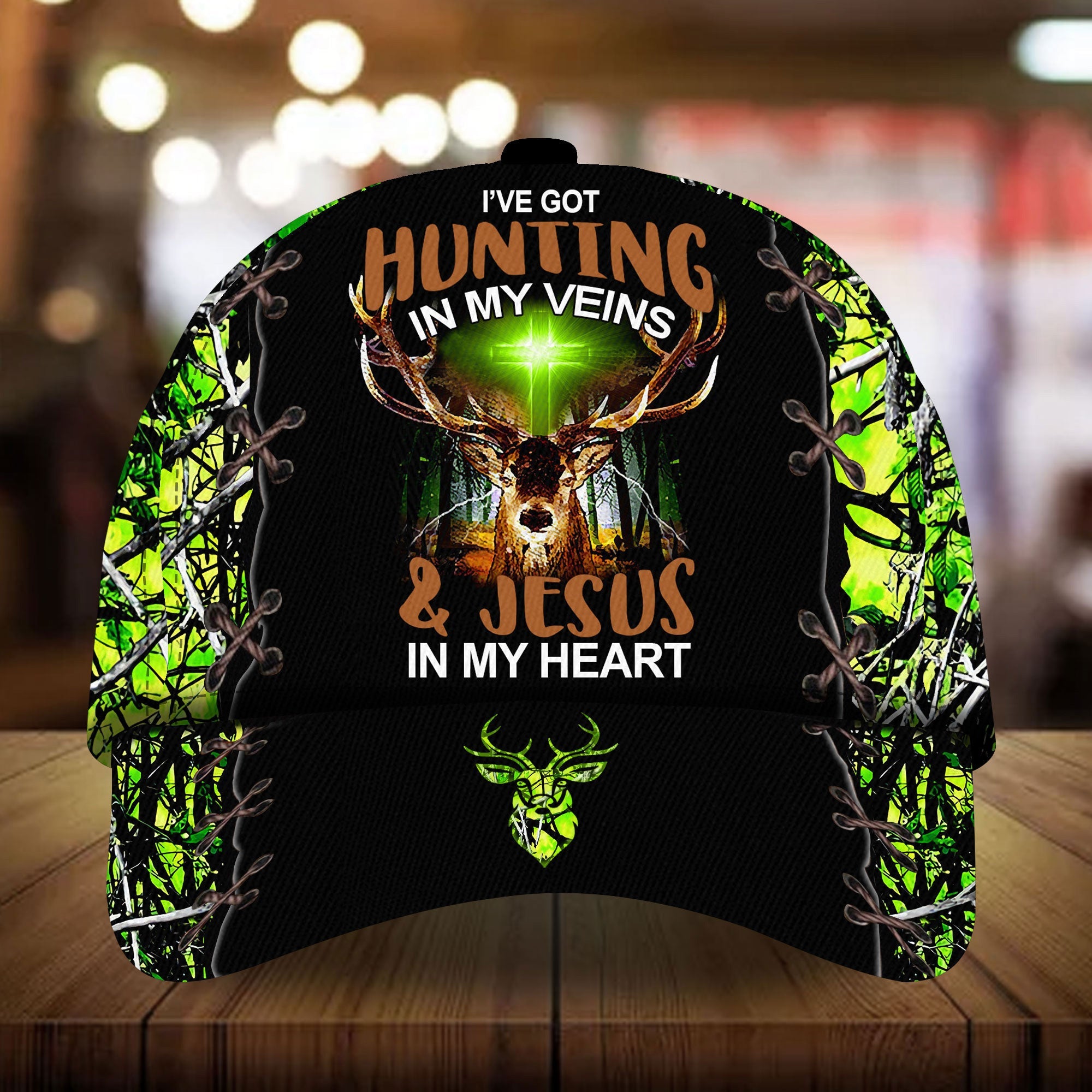 Premium Hunting In My Veins Hunting Hats 3D Printed Multicolored Trucker Hats Custom Hats Gifts For Men & Women