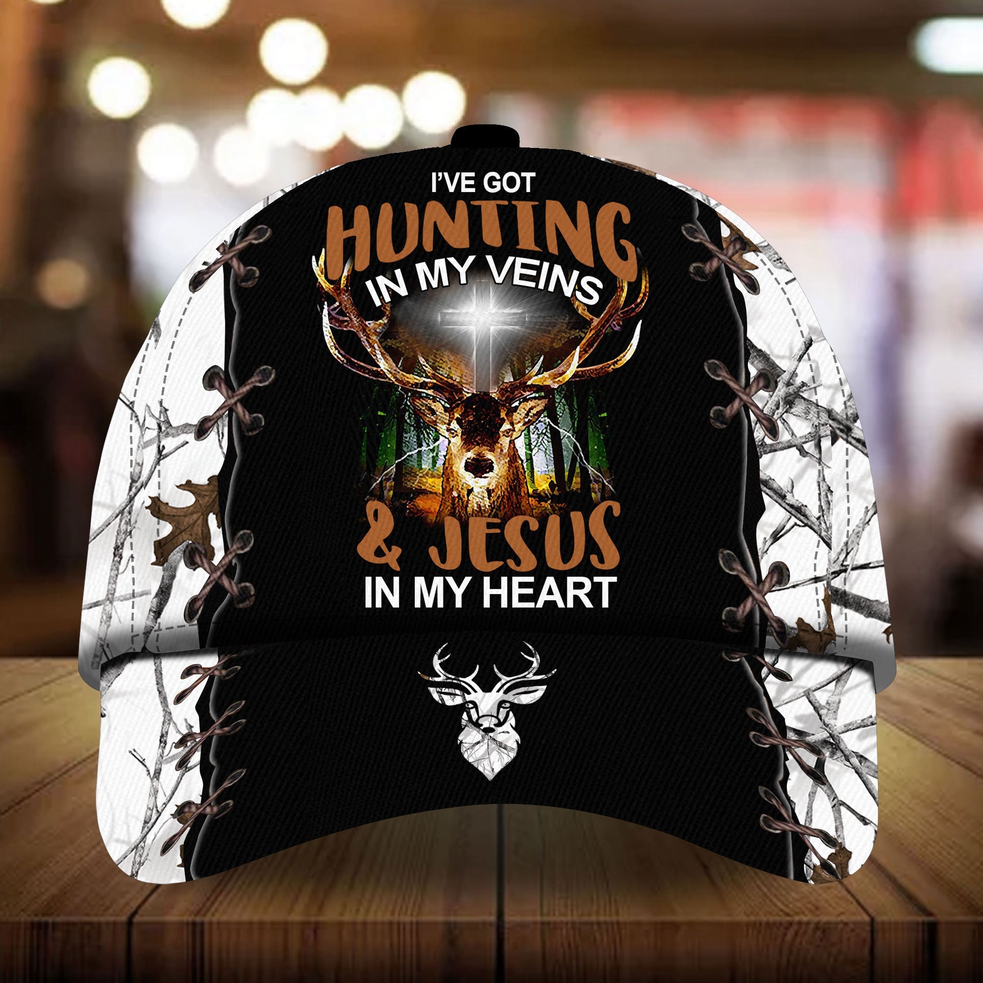 Premium Hunting In My Veins Hunting Hats 3D Printed Multicolored Trucker Hats Custom Hats Gifts For Men & Women