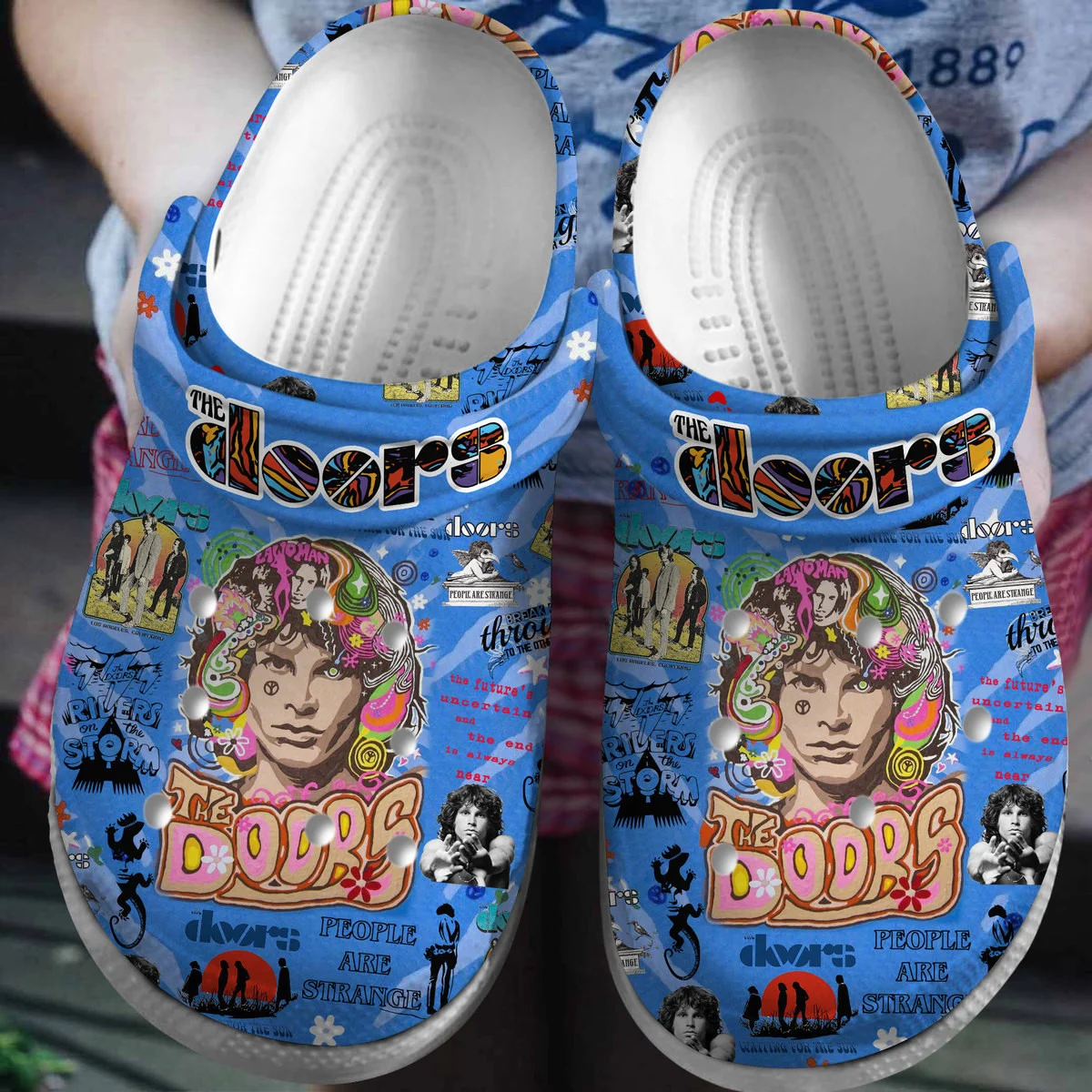 Premium Jim Morrison Music Crocs Crocband Clogs Shoes Comfortable For Men Women and Kids