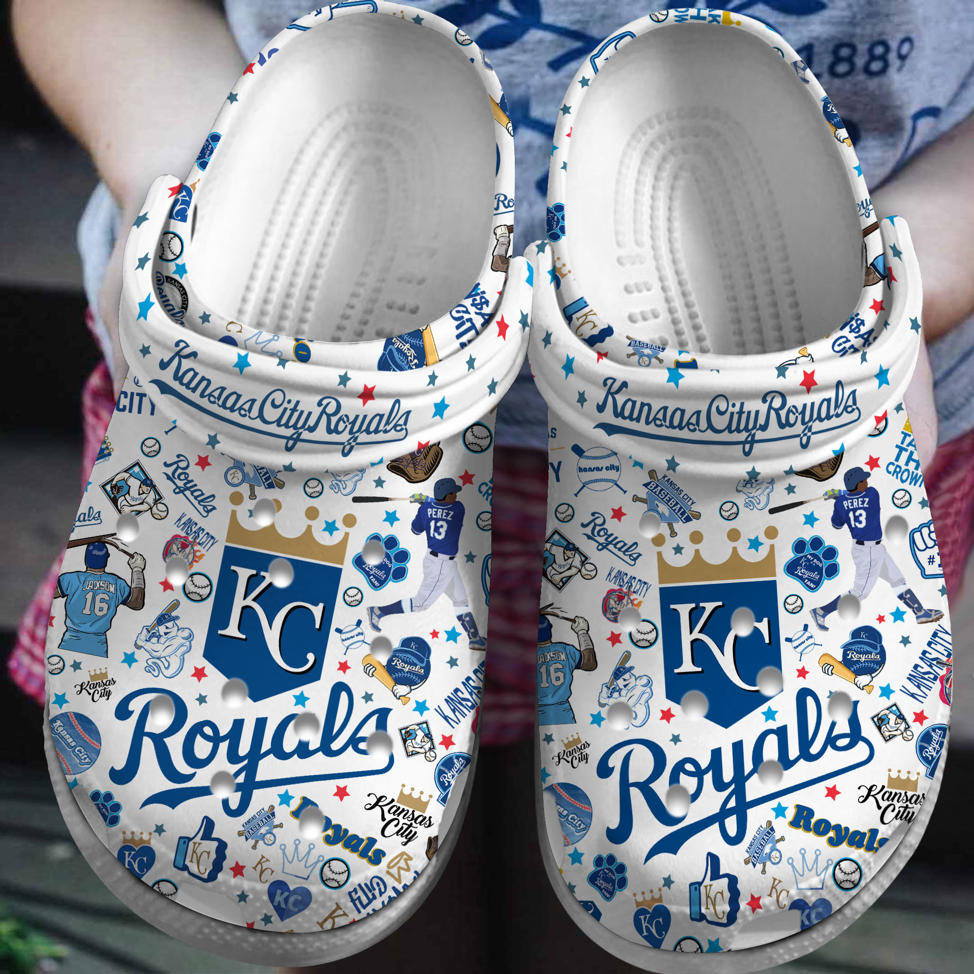 Premium Kansas City Royals MLB Sport Crocs Crocband Clogs Shoes For Men Women and Kids