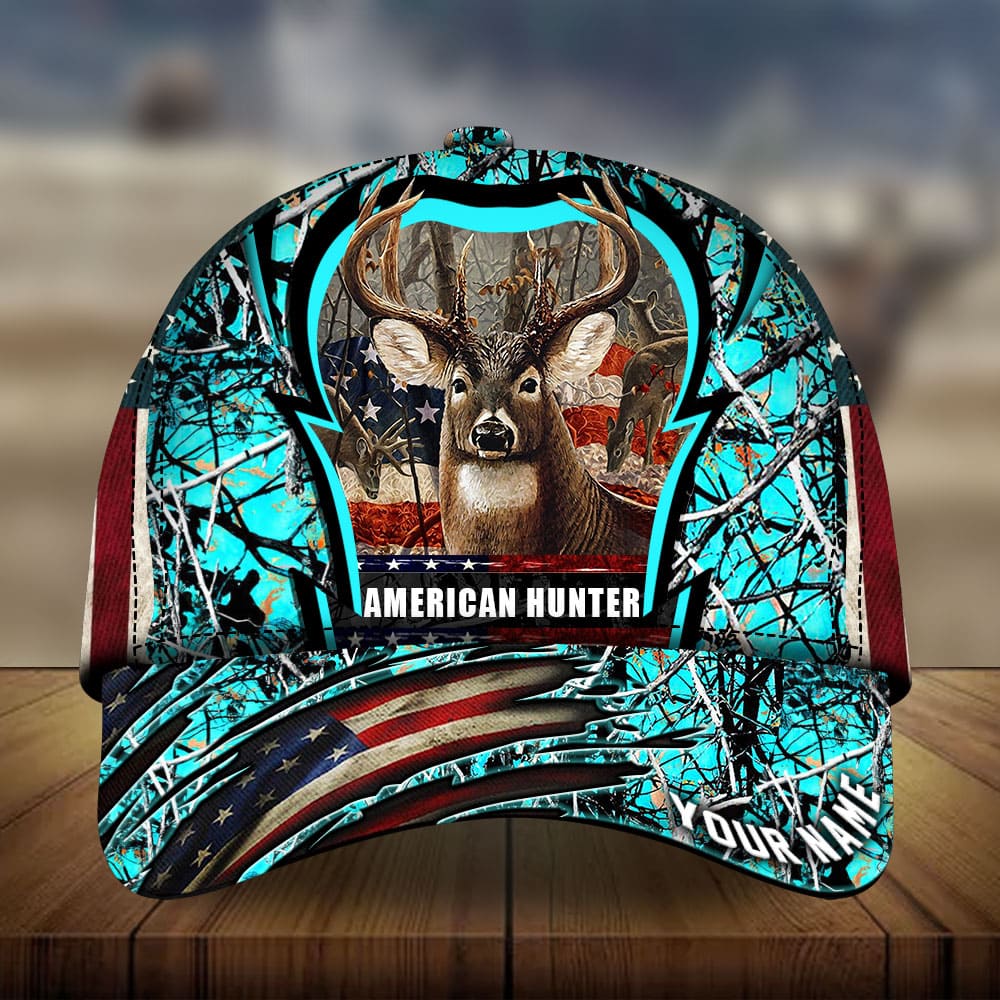 Premium Loralle American Hunter Deer Hunting Hats 3D Multicolor Personalized Trucker Hats Custom Hats Gifts For Men & Women
