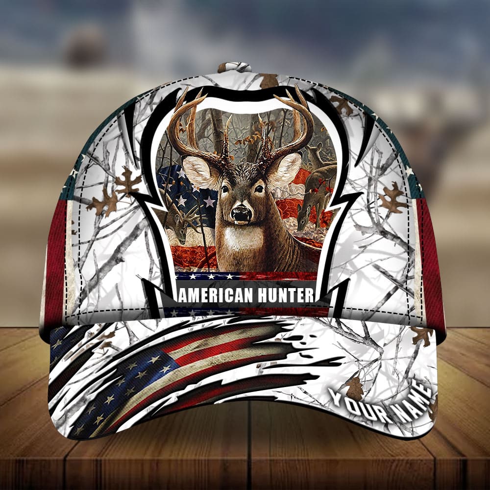 Premium Loralle American Hunter Deer Hunting Hats 3D Multicolor Personalized Trucker Hats Custom Hats Gifts For Men & Women