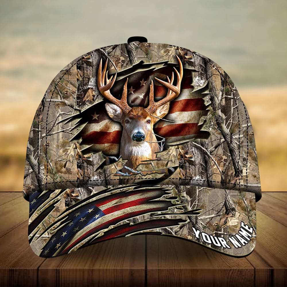 Premium Loralle Cracked Deer Hunting Hats 3D Multicolor Personalized Trucker Hats Custom Hats Gifts For Men & Women