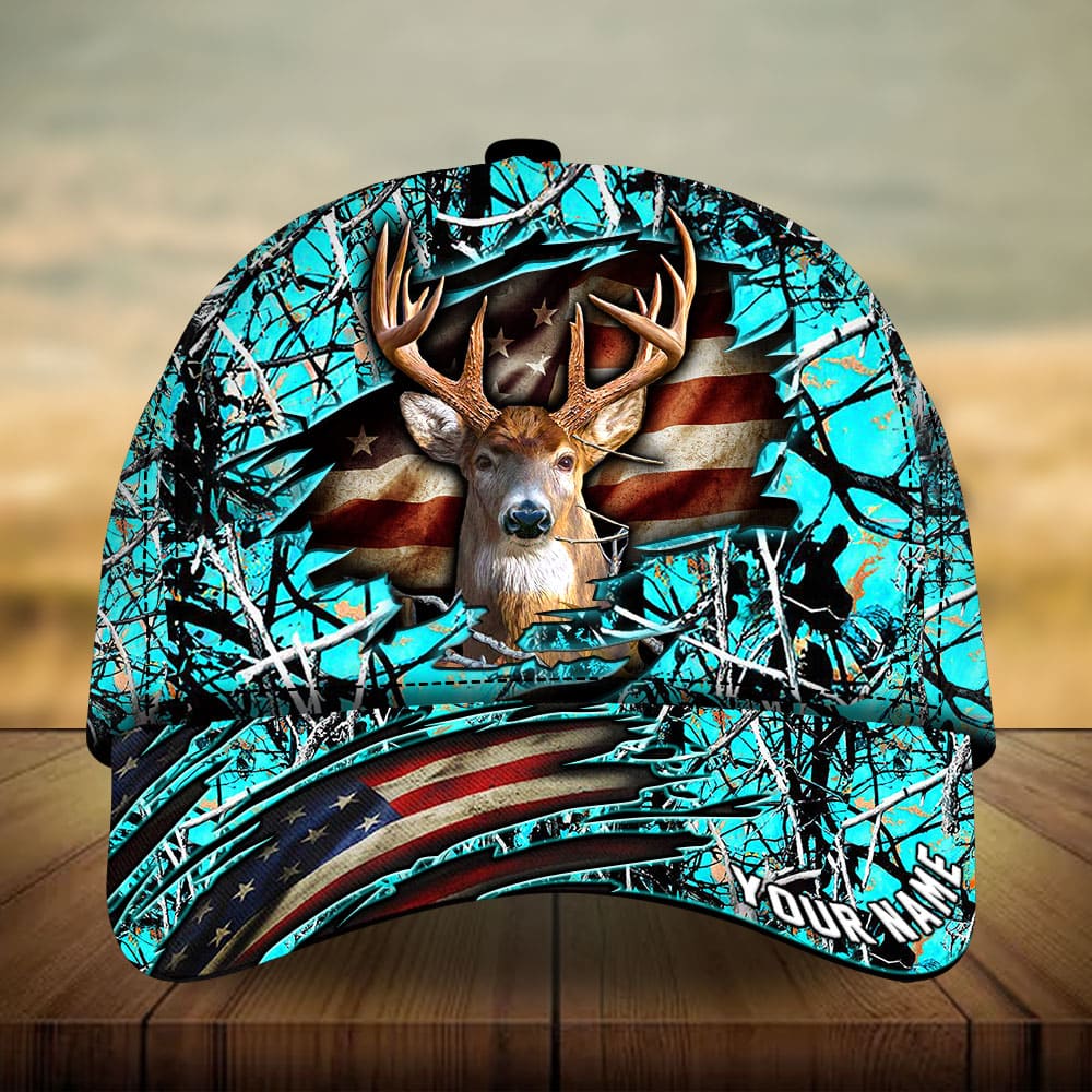 Premium Loralle Cracked Deer Hunting Hats 3D Multicolor Personalized Trucker Hats Custom Hats Gifts For Men & Women