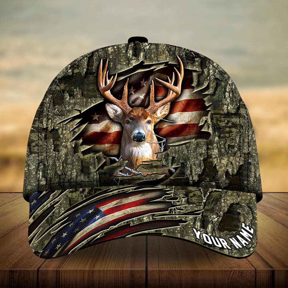 Premium Loralle Cracked Deer Hunting Hats 3D Multicolor Personalized Trucker Hats Custom Hats Gifts For Men & Women