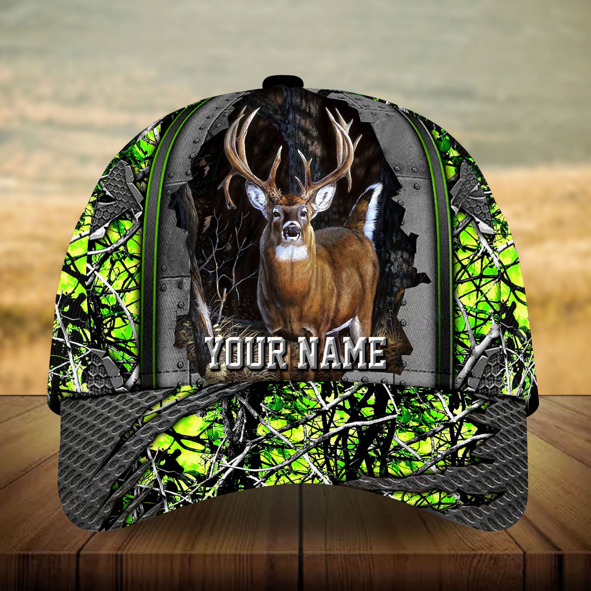 Premium Loralle Deer Hunting Hats 3D Mental And Multicolor Personalized Trucker Hats Custom Hats Gifts For Men & Women