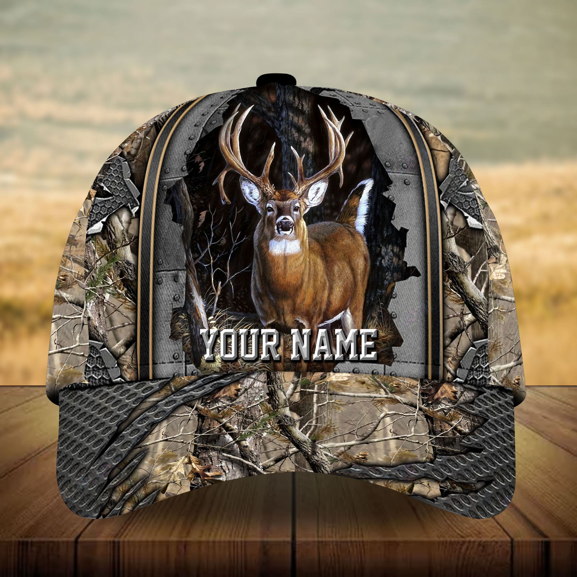 Premium Loralle Deer Hunting Hats 3D Mental And Multicolor Personalized Trucker Hats Custom Hats Gifts For Men & Women