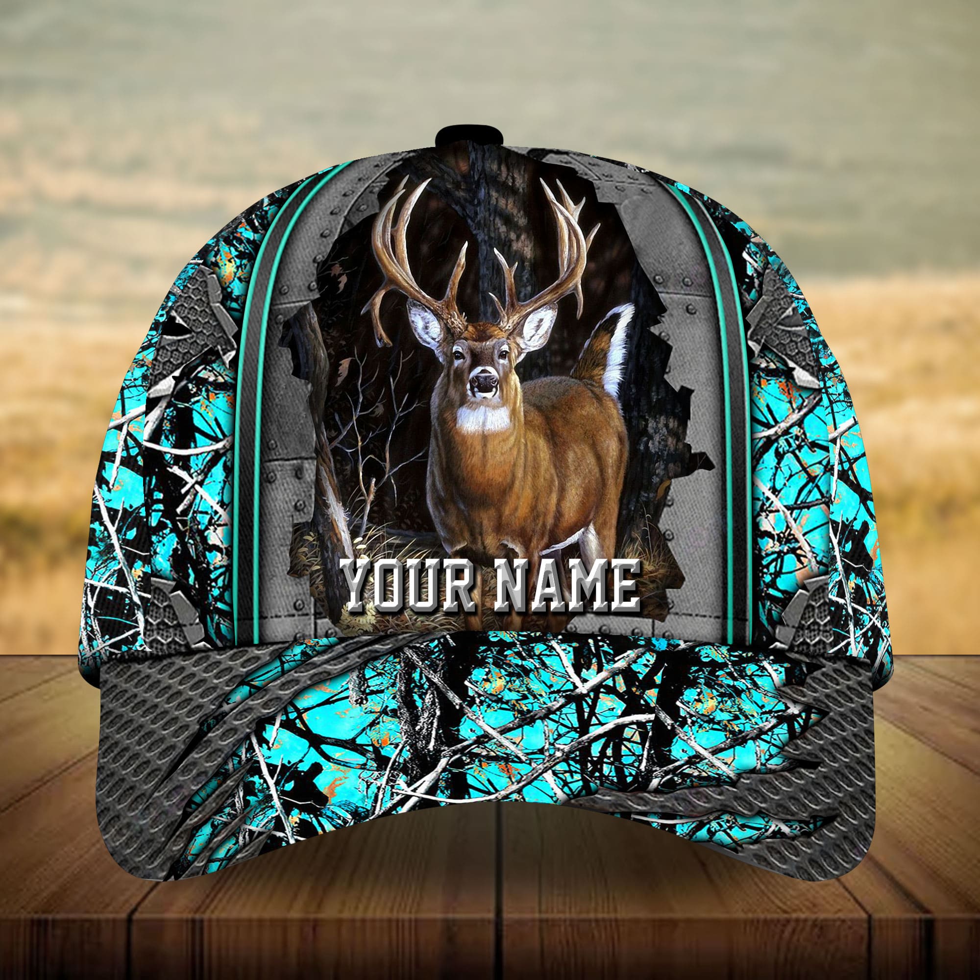 Premium Loralle Deer Hunting Hats 3D Mental And Multicolor Personalized Trucker Hats Custom Hats Gifts For Men & Women