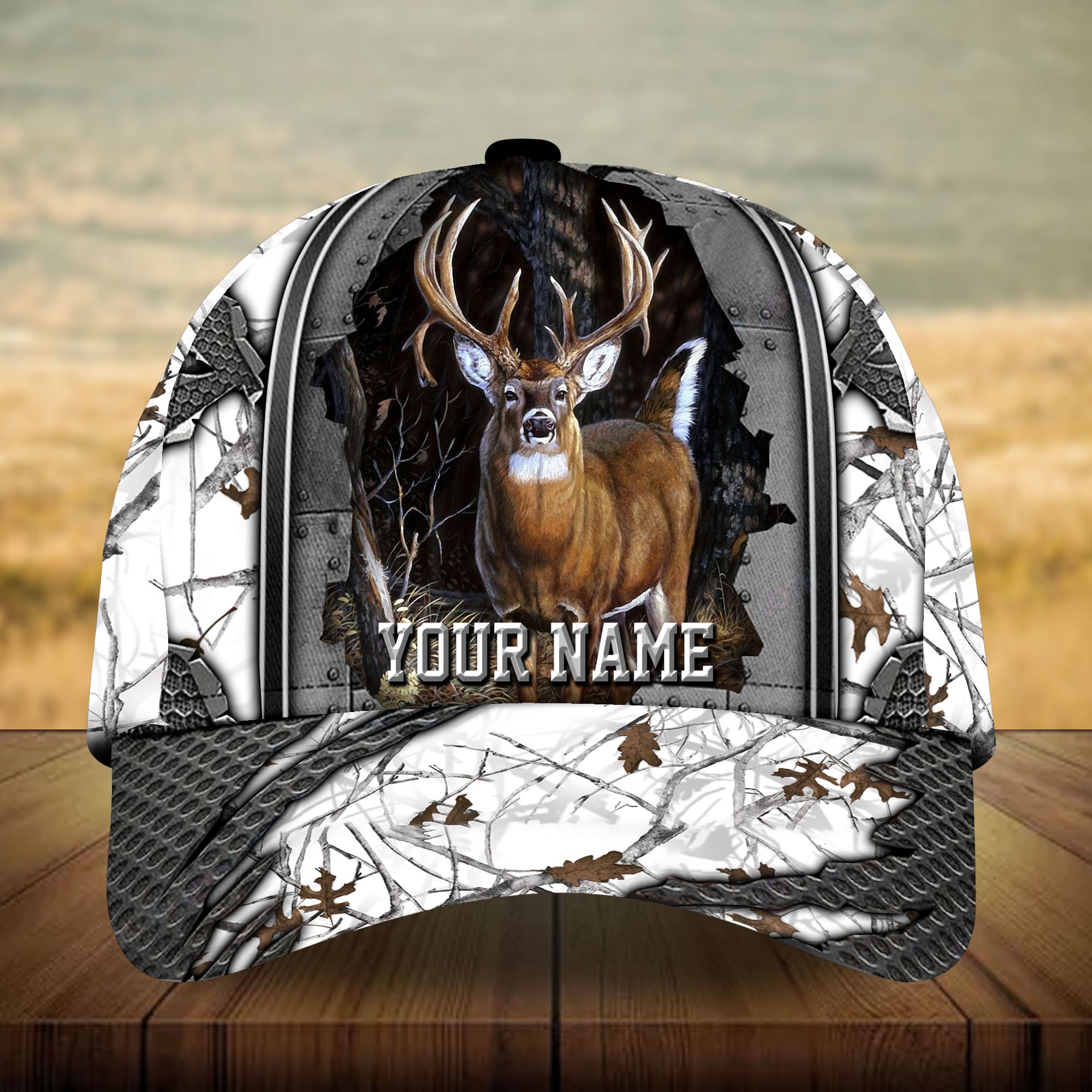 Premium Loralle Deer Hunting Hats 3D Mental And Multicolor Personalized Trucker Hats Custom Hats Gifts For Men & Women