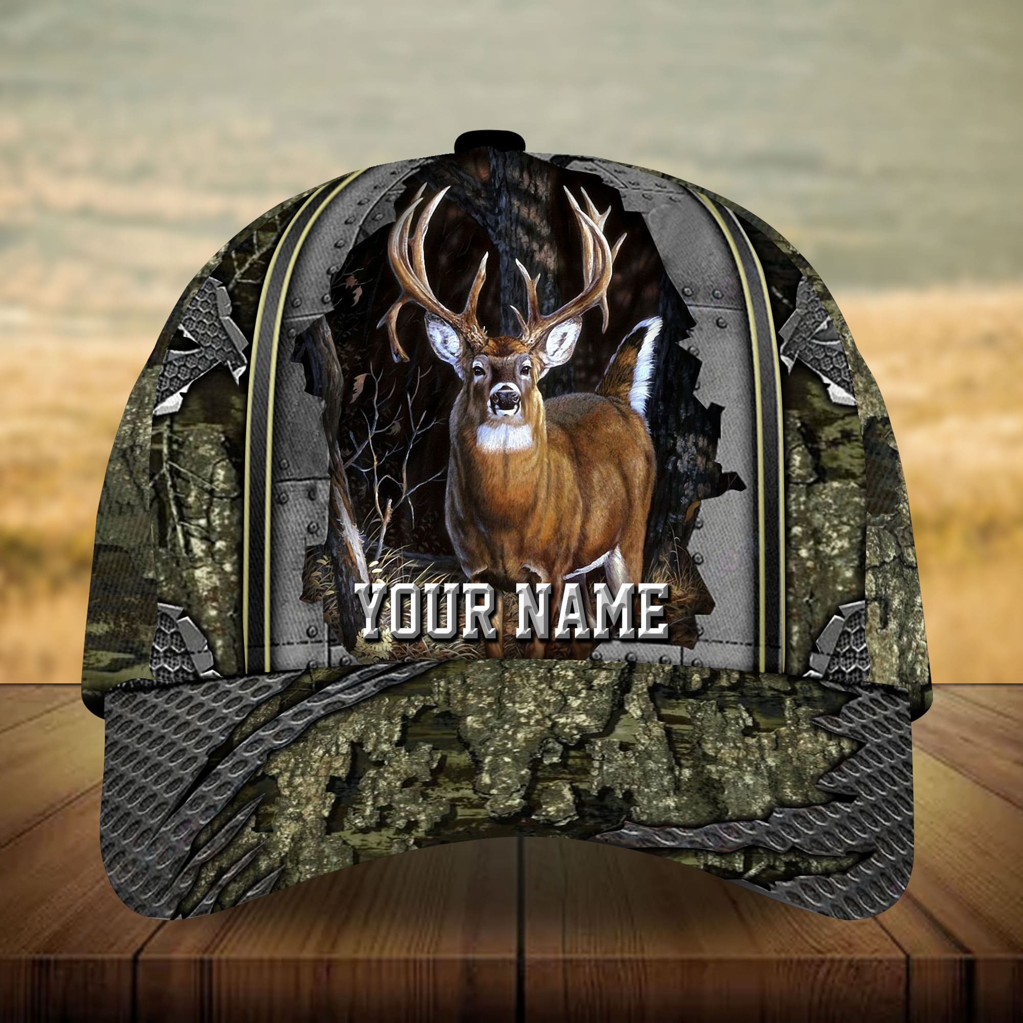 Premium Loralle Deer Hunting Hats 3D Mental And Multicolor Personalized Trucker Hats Custom Hats Gifts For Men & Women