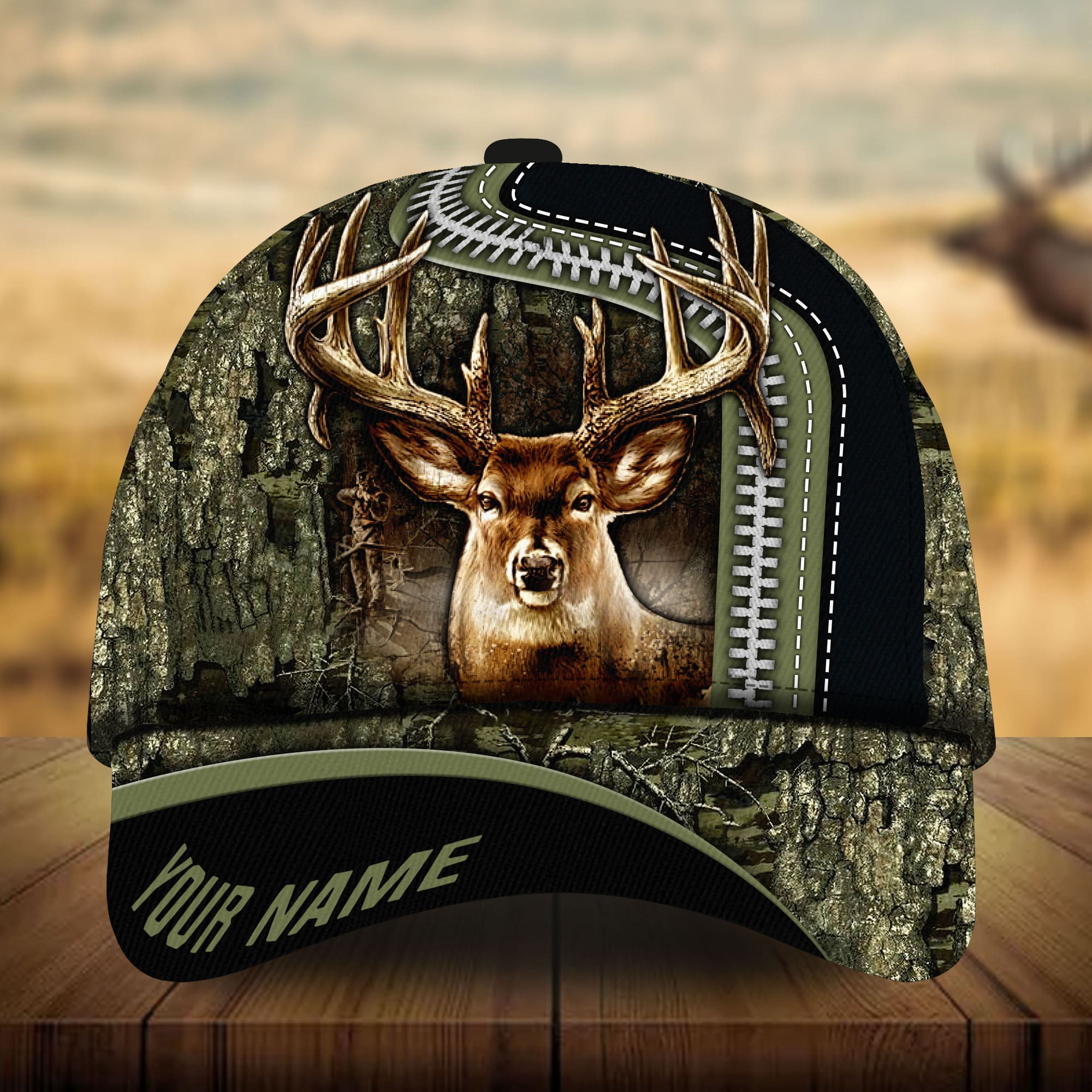 Premium Loralle Deer Hunting Hats 3D Zip Multicolor Personalized Trucker Hats Custom Hats Gifts For Men & Women