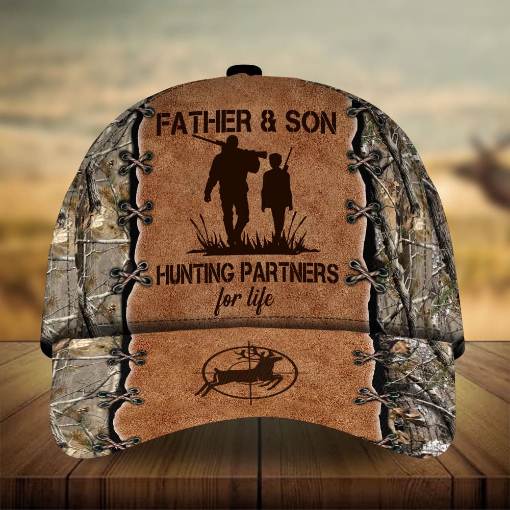Premium Loralle Father And Son Hunting Hats 3D Multicolor Personalized Trucker Hats Custom Hats Gifts For Men & Women