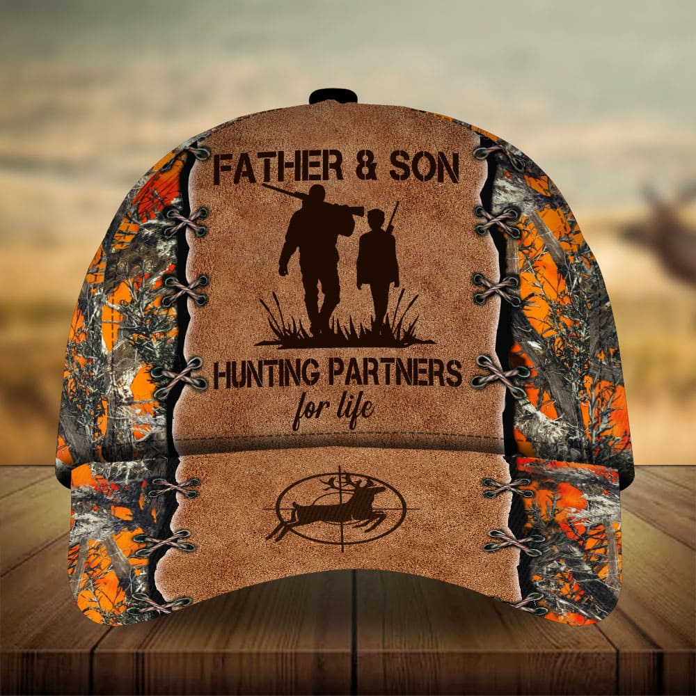 Premium Loralle Father And Son Hunting Hats 3D Multicolor Personalized Trucker Hats Custom Hats Gifts For Men & Women
