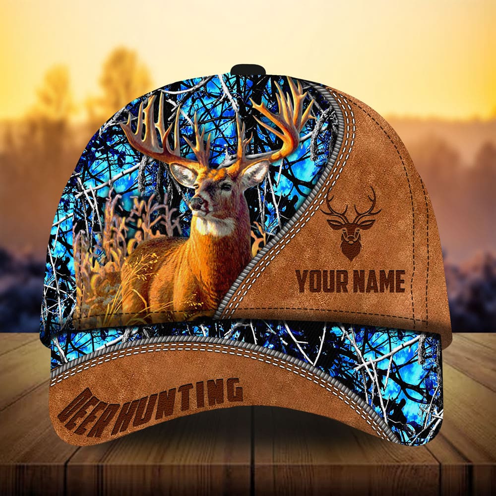 Premium Loralle New Leather Deer Hunting Hats 3D Multicolor Personalized Trucker Hats Custom Hats Gifts For Men & Women