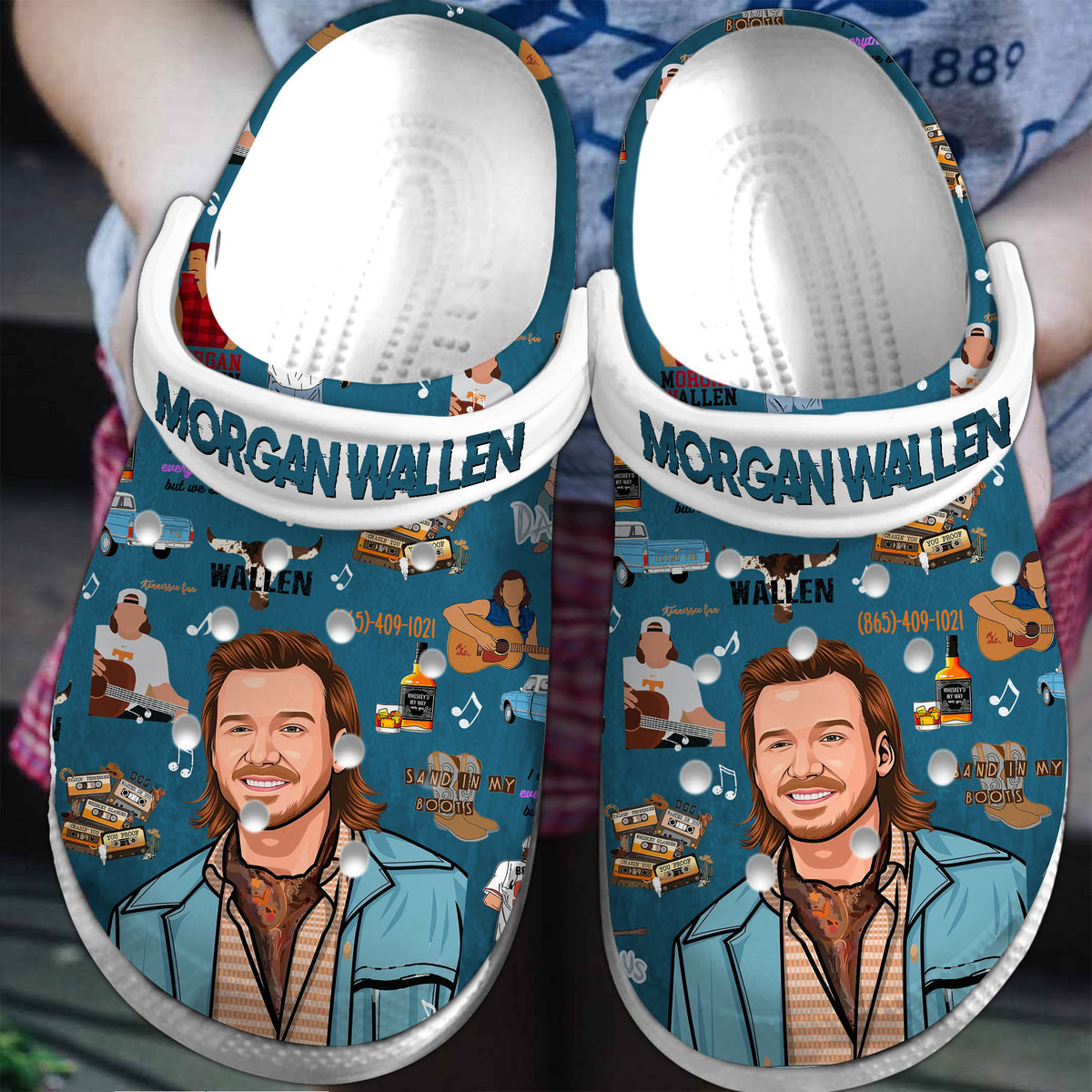 Premium Morgan Wallen Music Crocs Crocband Clogs Shoes Comfortable For Men Women and Kids