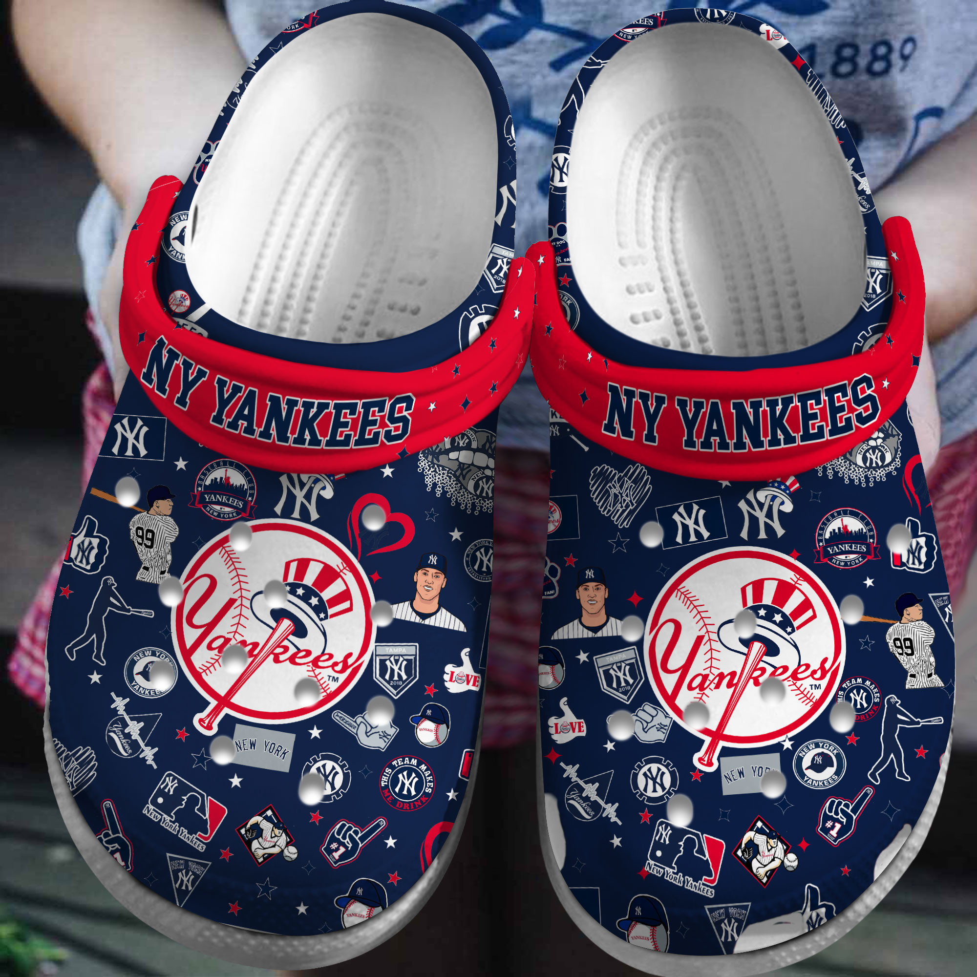 Premium New York Yankees MLB Sport Crocs Crocband Clogs Shoes For Men Women and Kids