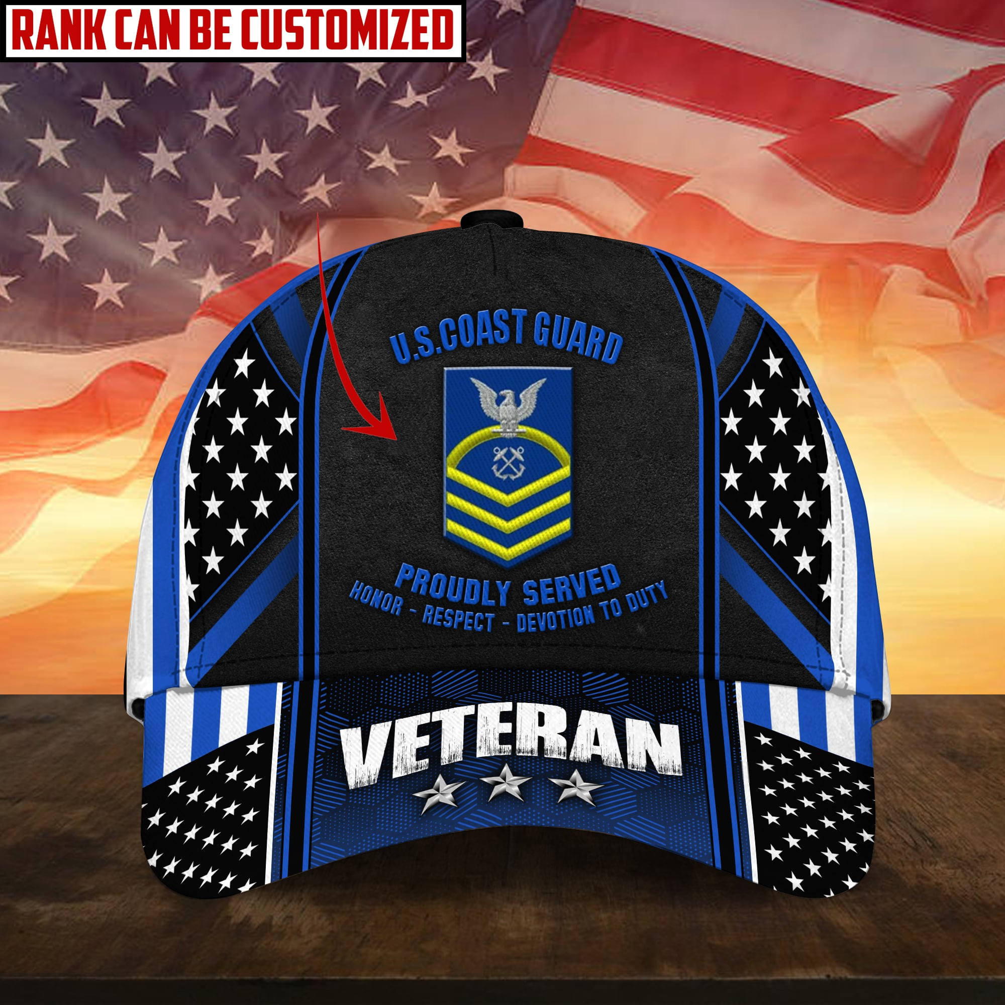 Premium Personalised Multiple US Military Services Veteran 3D Cap Trucker Hats Custom Hats Gifts For Men & Women