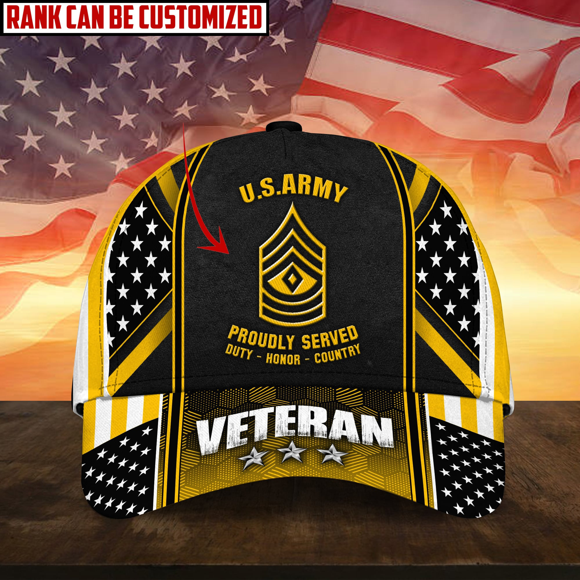 Premium Personalised Multiple US Military Services Veteran 3D Cap Trucker Hats Custom Hats Gifts For Men & Women