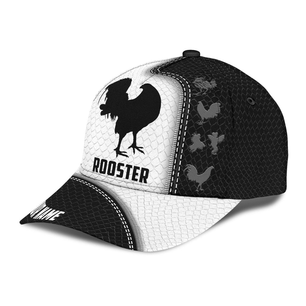 Premium Personalized Rooster Printed Baseball Cap Hat, Chicken Cap Hat Trucker Hats Custom Hats Gifts For Men & Women