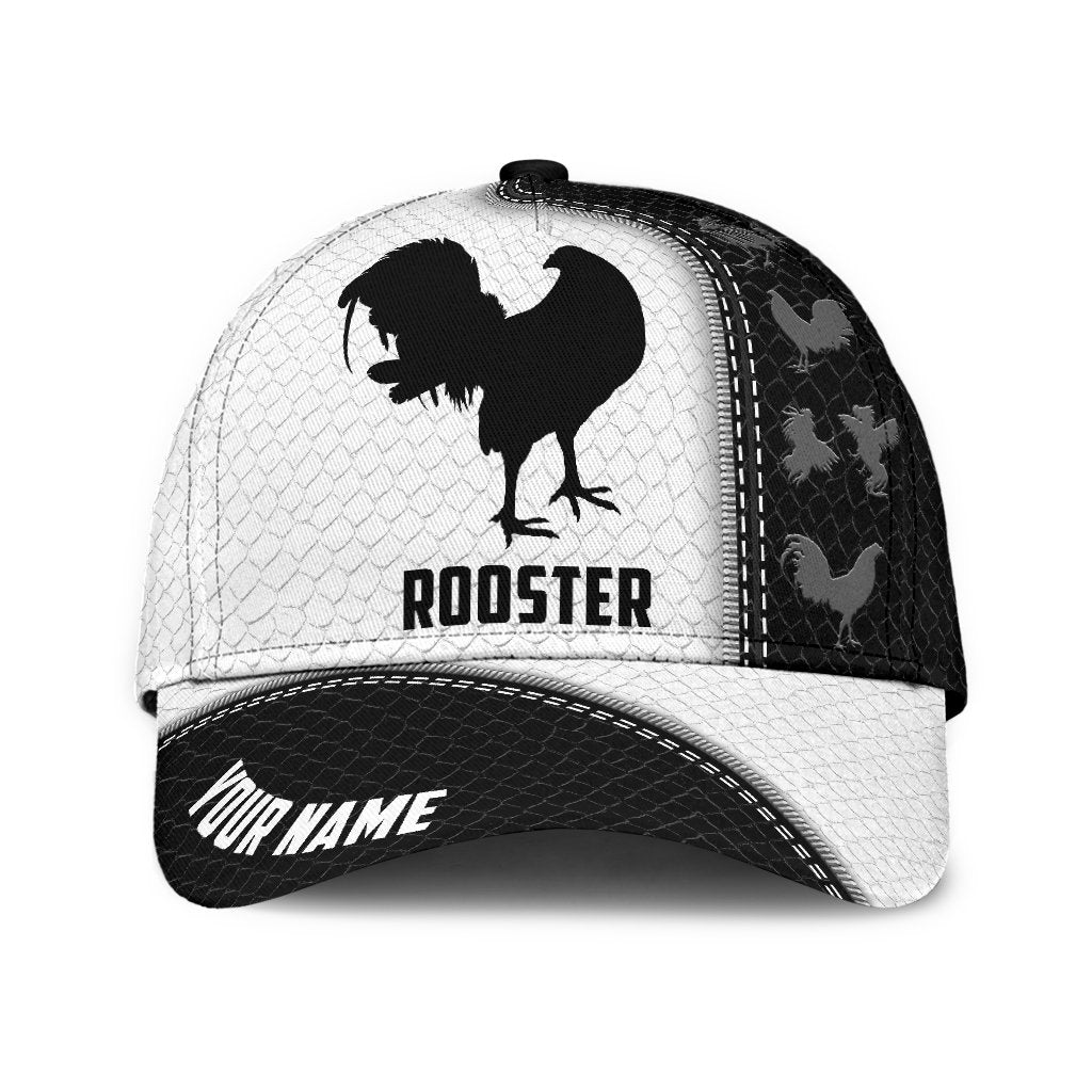 Premium Personalized Rooster Printed Baseball Cap Hat, Chicken Cap Hat Trucker Hats Custom Hats Gifts For Men & Women