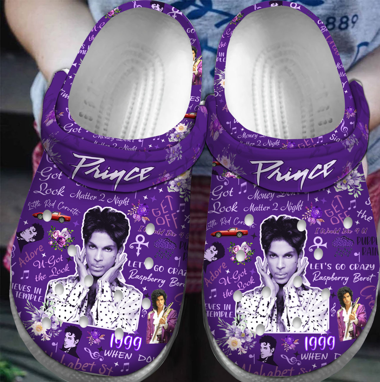 Premium Prince Music Crocs Crocband Clogs Shoes For Men Women and Kids
