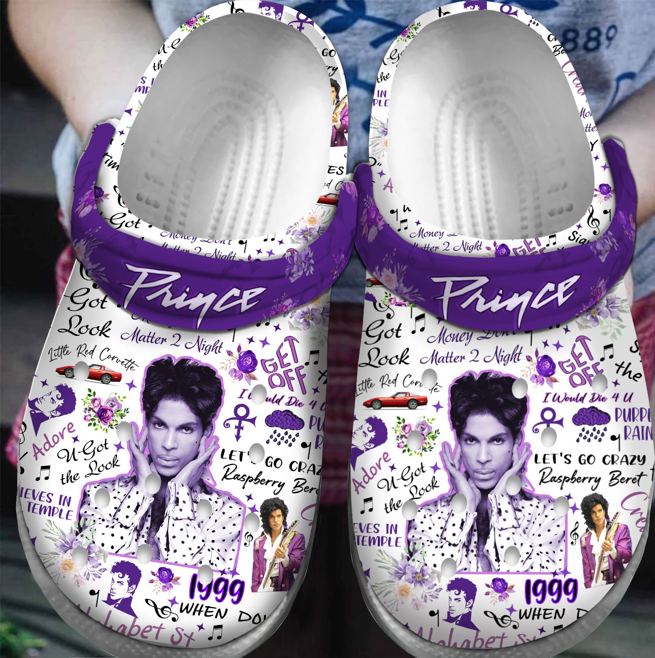 Premium Prince Music Crocs Crocband Clogs Shoes For Men Women and Kids