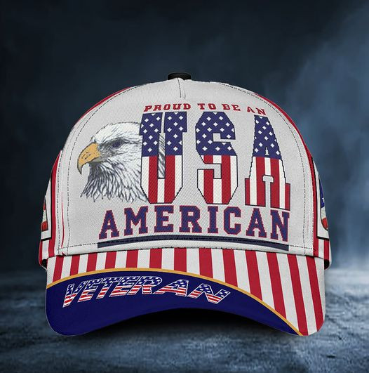 Premium Proud To Be An American Veteran Cap Trucker Hats Custom Hats Gifts For Men & Women