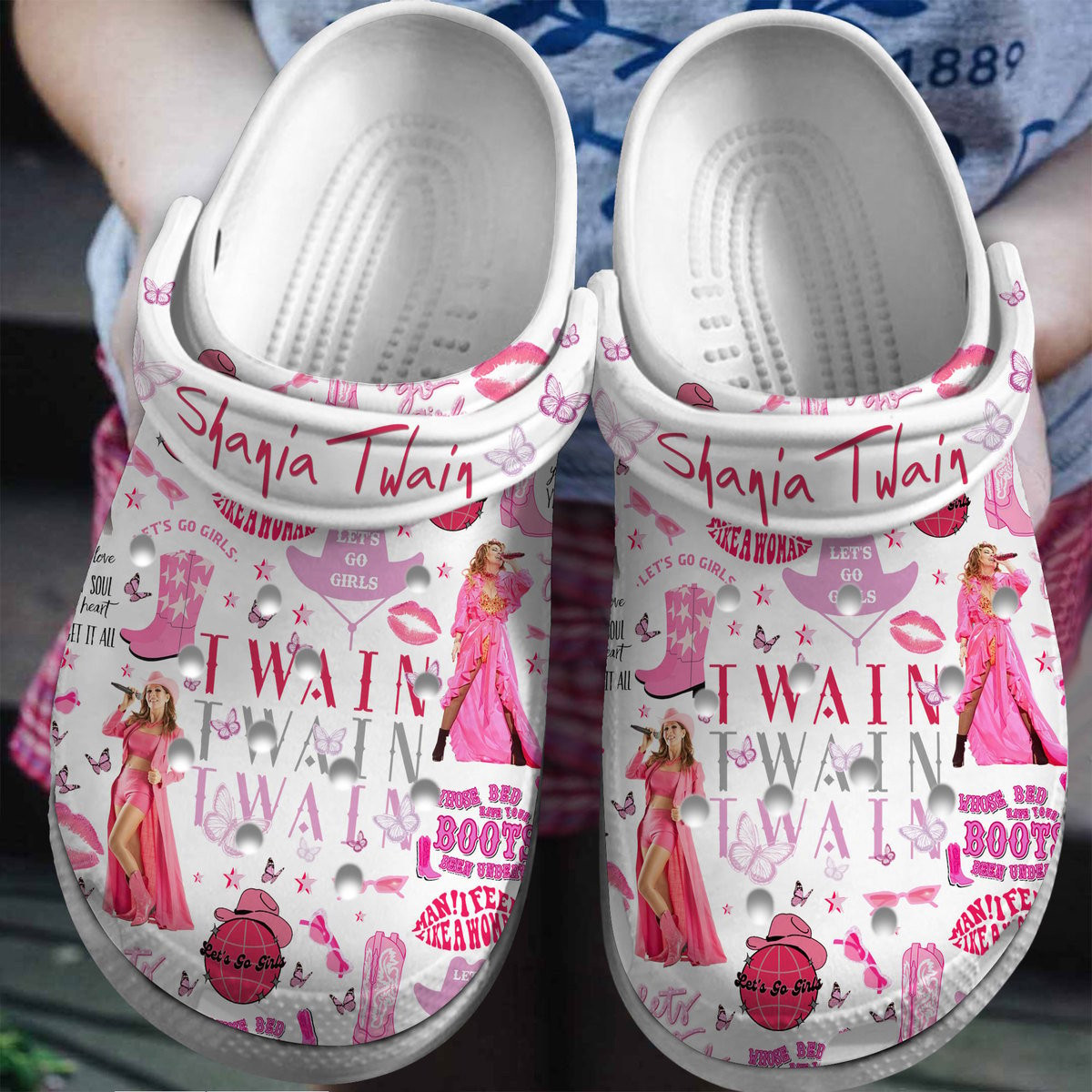 Premium Shania Twain Music Crocs Crocband Clogs Shoes Comfortable For Men Women and Kids