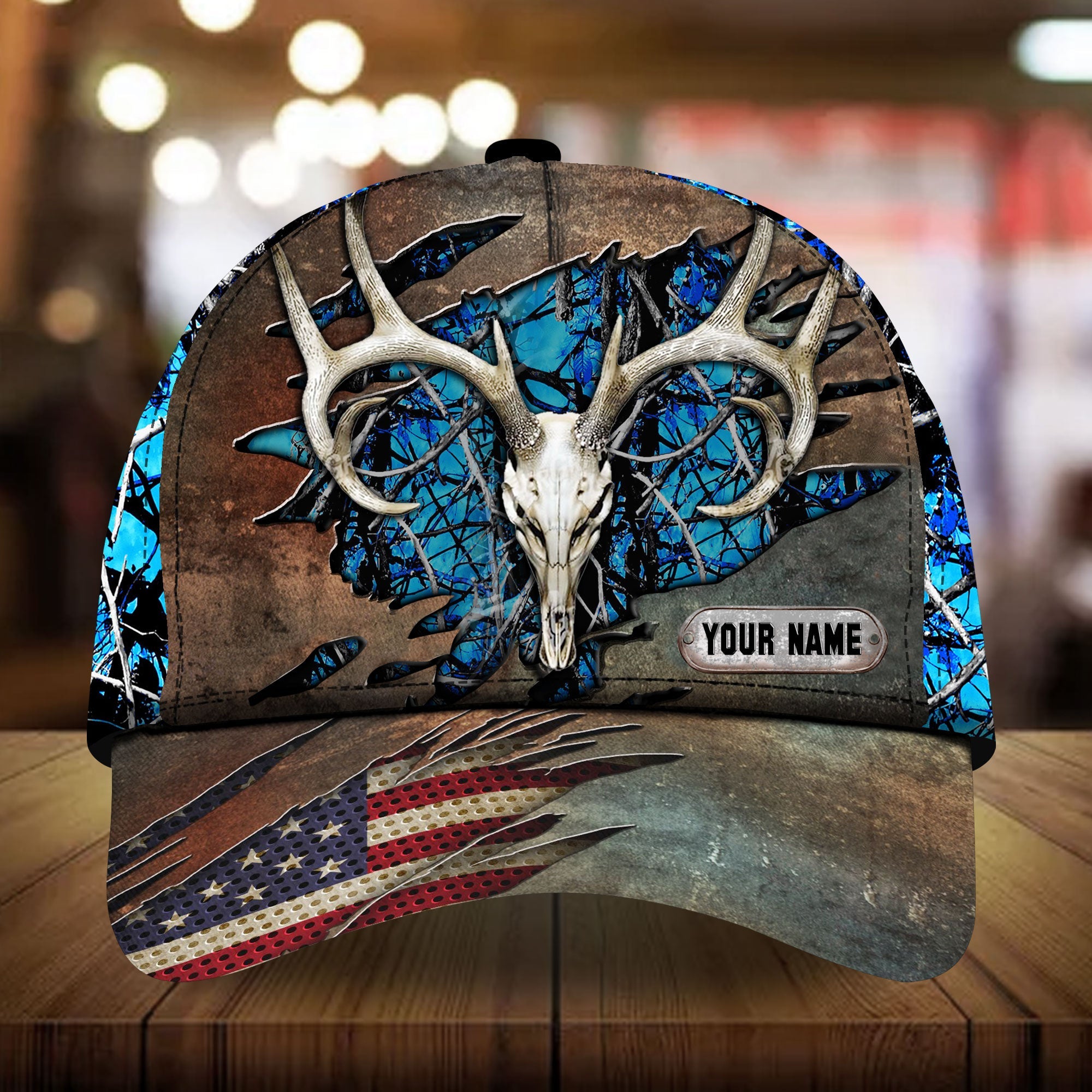 Premium Skull Deer Hunting Cap 3D Multicolored Personalized Trucker Hats Custom Hats Gifts For Men & Women