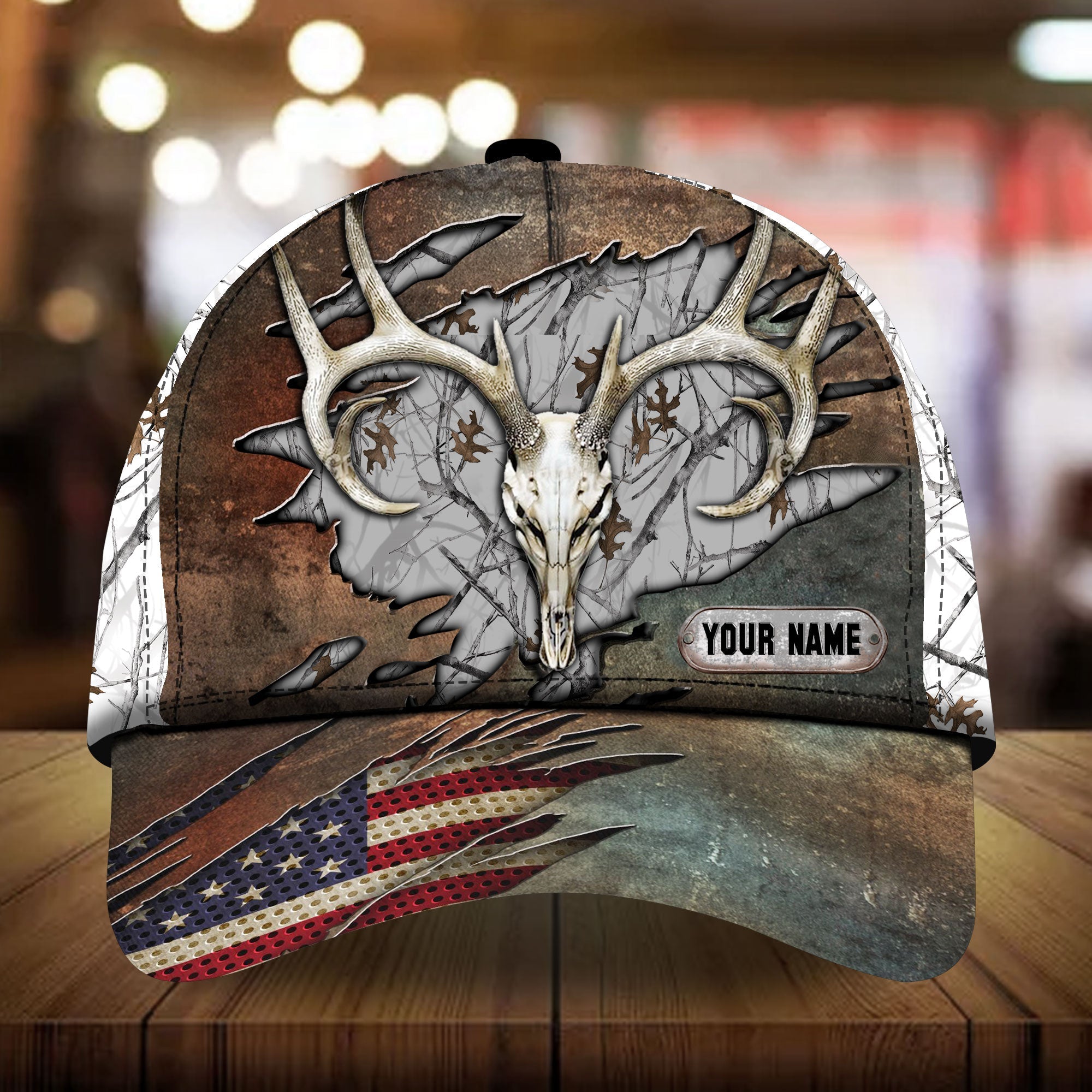 Premium Skull Deer Hunting Cap 3D Multicolored Personalized Trucker Hats Custom Hats Gifts For Men & Women