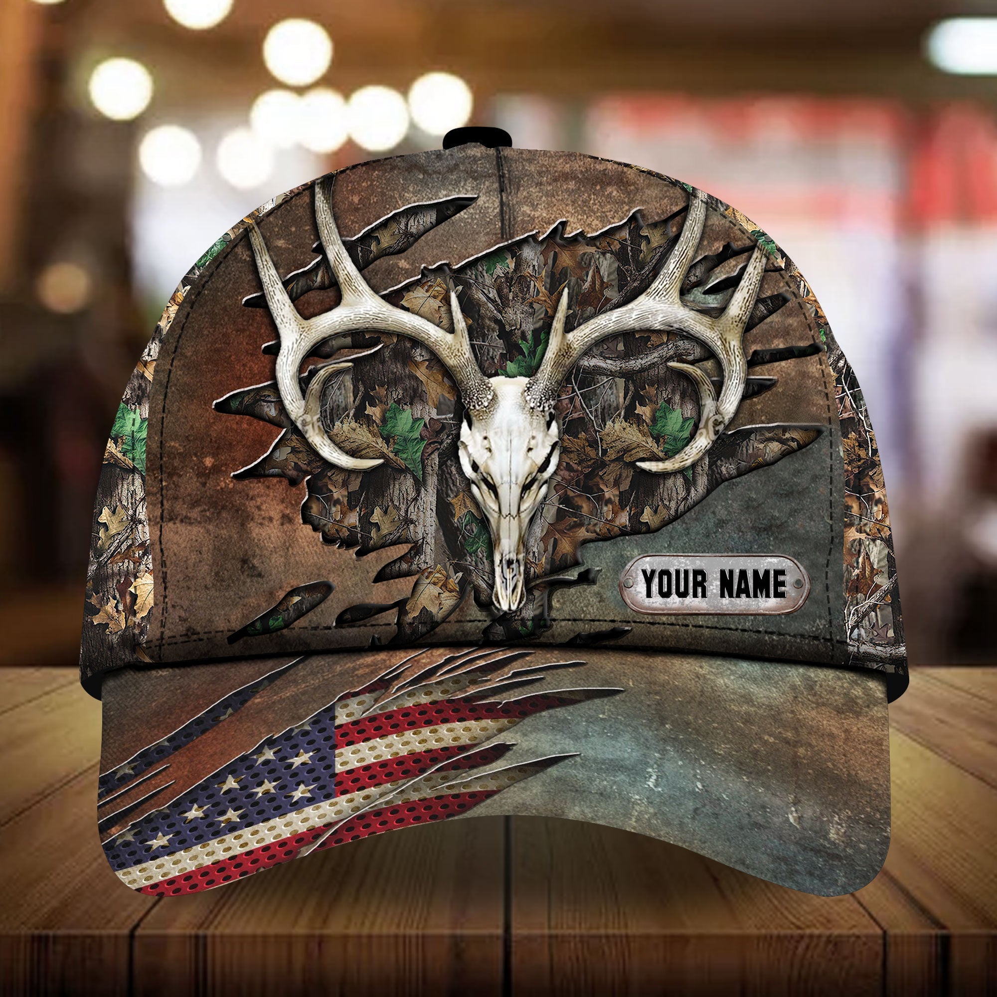 Premium Skull Deer Hunting Cap 3D Multicolored Personalized Trucker Hats Custom Hats Gifts For Men & Women