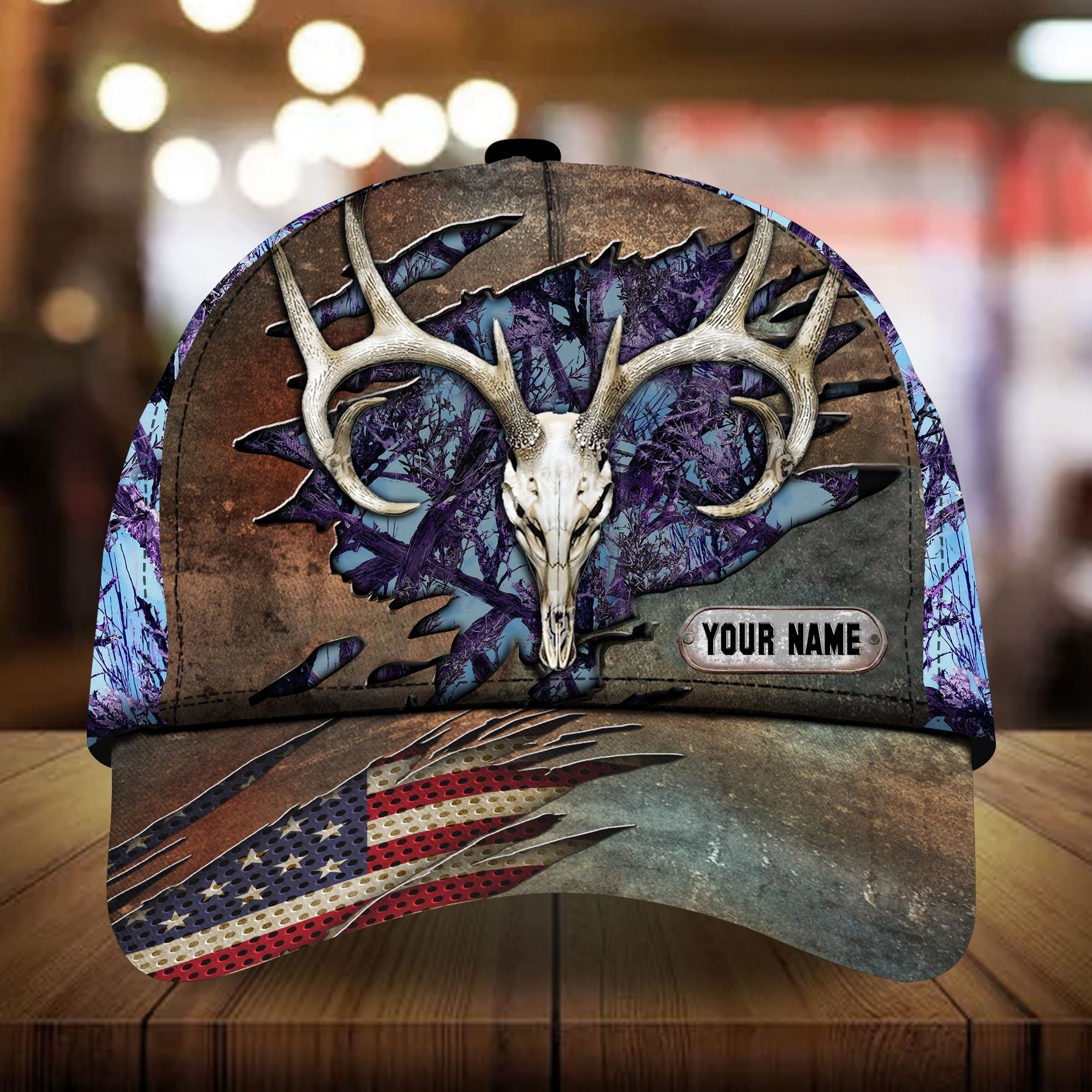 Premium Skull Deer Hunting Cap 3D Multicolored Personalized Trucker Hats Custom Hats Gifts For Men & Women