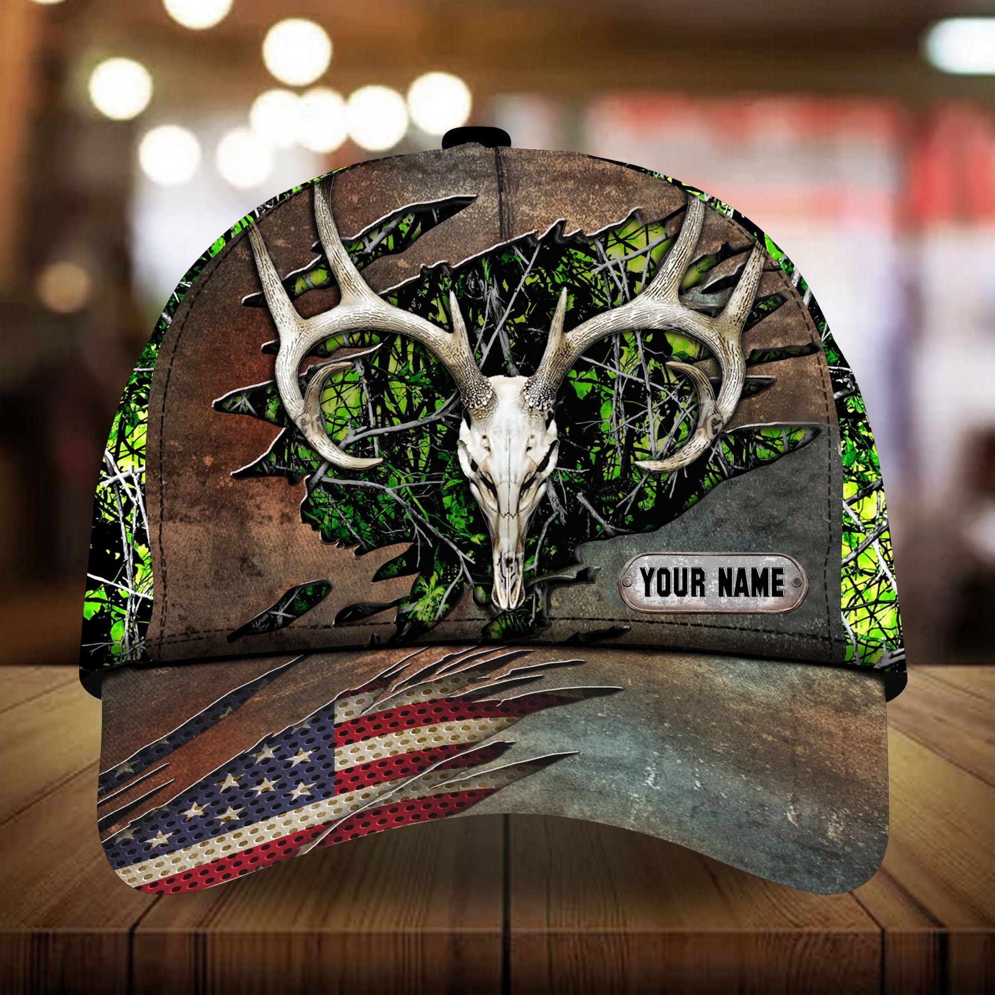 Premium Skull Deer Hunting Cap 3D Multicolored Personalized Trucker Hats Custom Hats Gifts For Men & Women