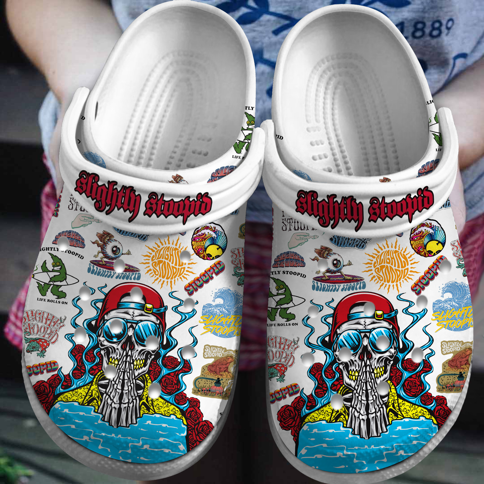 Premium Slightly Stoopid Music Crocs Crocband Clogs Shoes Comfortable For Men Women and Kids