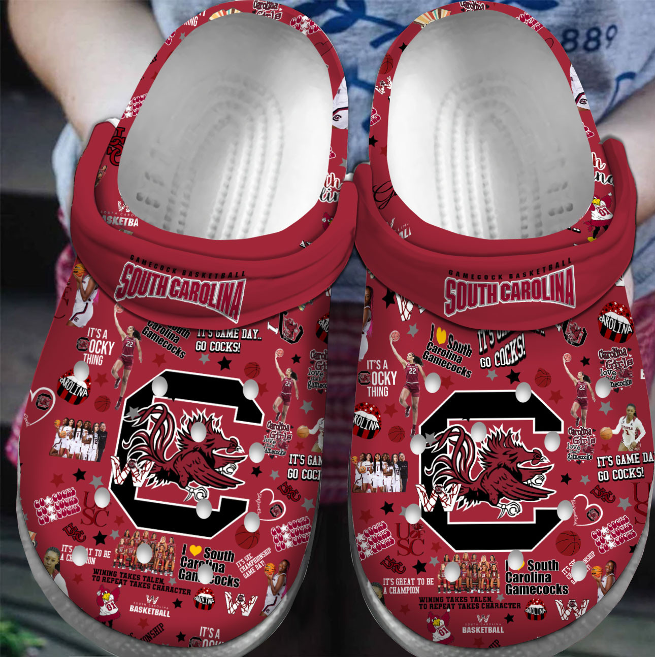 Premium South Carolina Gamecocks NCAA Sport Crocs Crocband Clogs Shoes For Men Women and Kids
