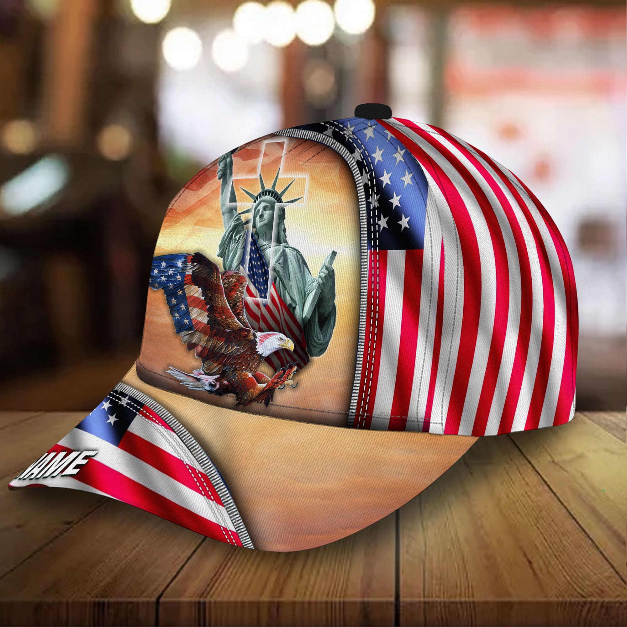 Premium Statue of Liberty, Eagle 3D Hat Personalized Trucker Hats Custom Hats Gifts For Men & Women