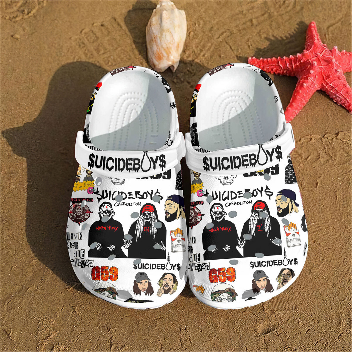 Premium Suicideboys Music Crocs Crocband Clogs Shoes Comfortable For Men Women and Kids