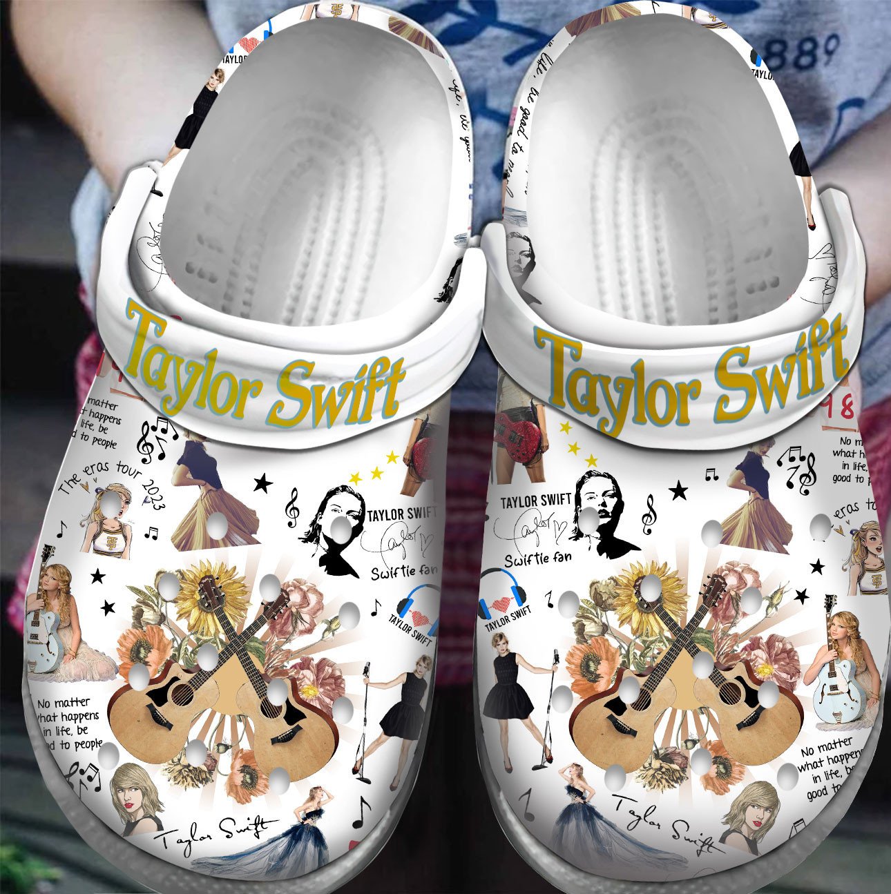 Premium Taylor Swift Music Crocs Crocband Clogs Shoes For Men Women and Kids