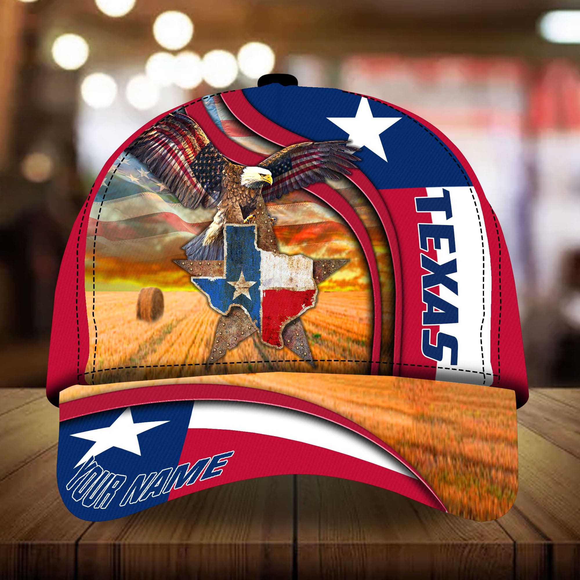 Premium Texas State, Eagle Patriot 3D Hat Multicolor Personalized Trucker Hats Custom Hats Gifts For Men & Women