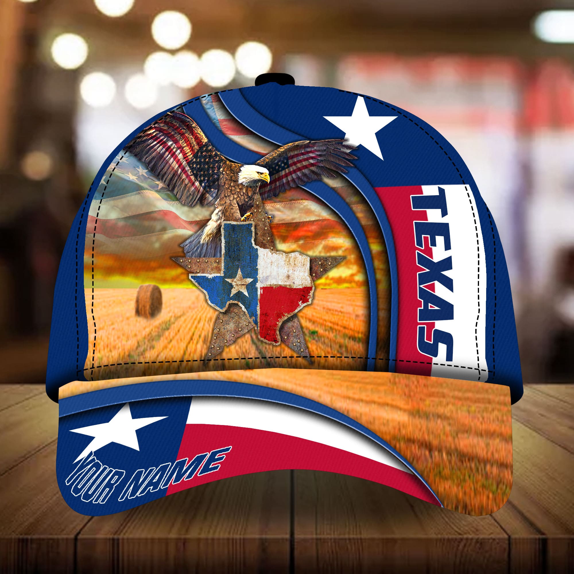 Premium Texas State, Eagle Patriot 3D Hat Multicolor Personalized Trucker Hats Custom Hats Gifts For Men & Women
