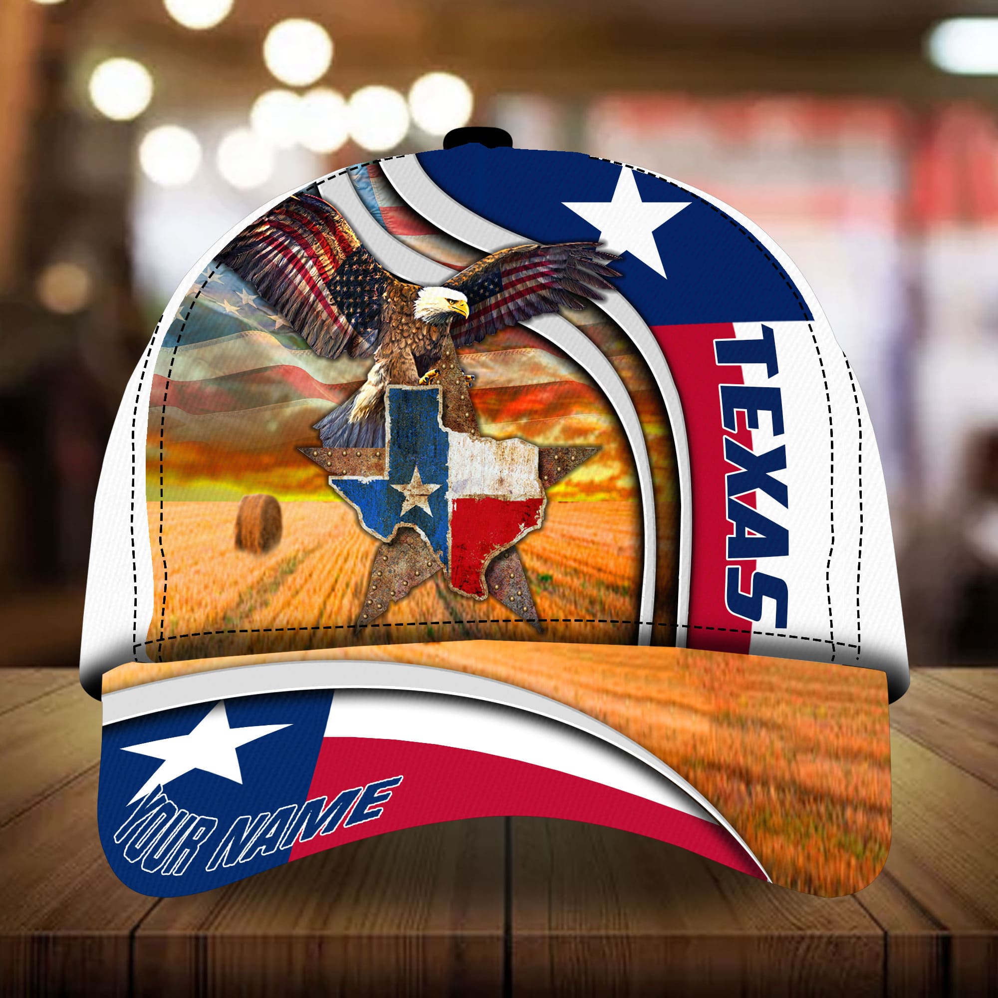 Premium Texas State, Eagle Patriot 3D Hat Multicolor Personalized Trucker Hats Custom Hats Gifts For Men & Women