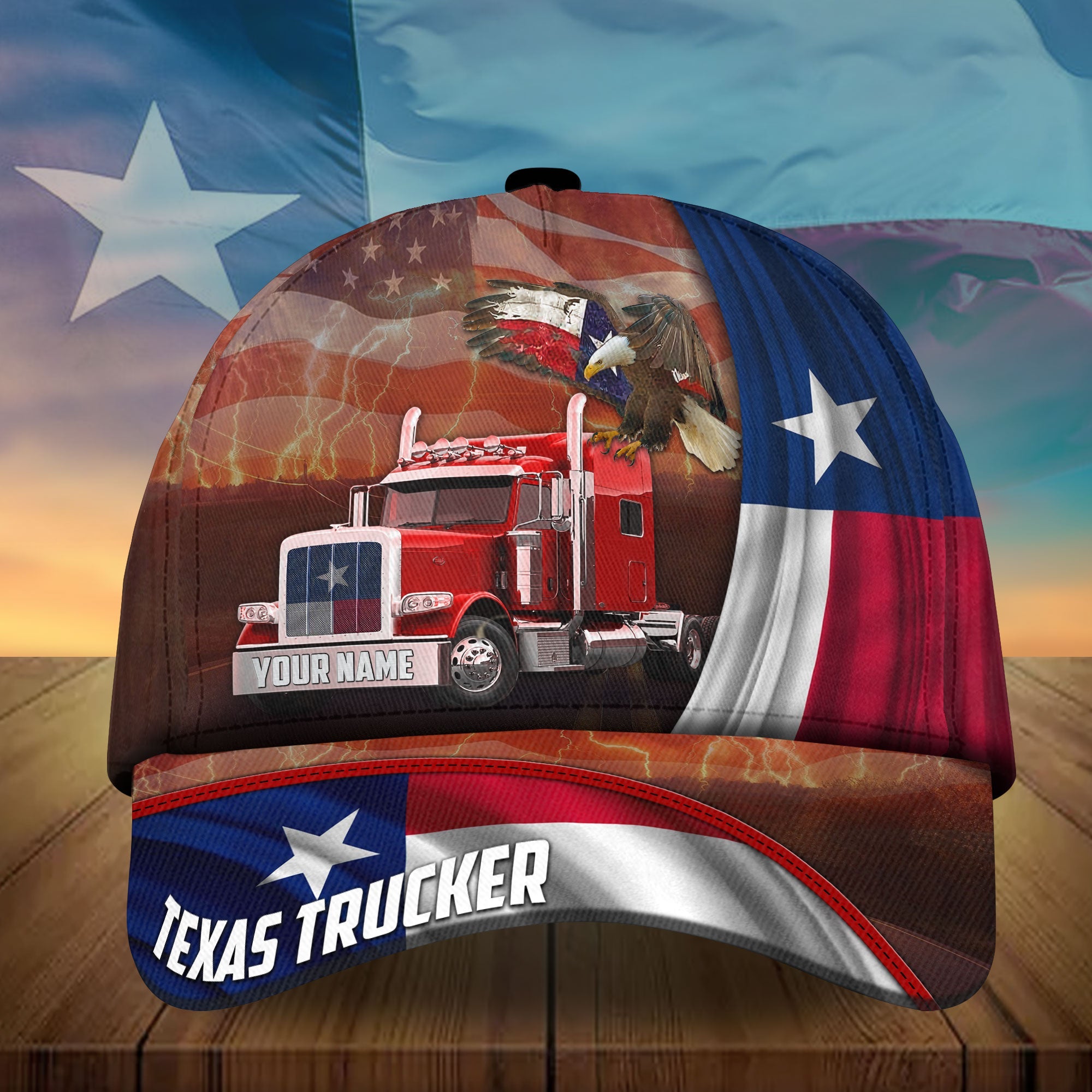 Premium Texas Truckers Patriotic Cap Multicolor Personalized Trucker Hats Custom Hats Gifts For Men & Women