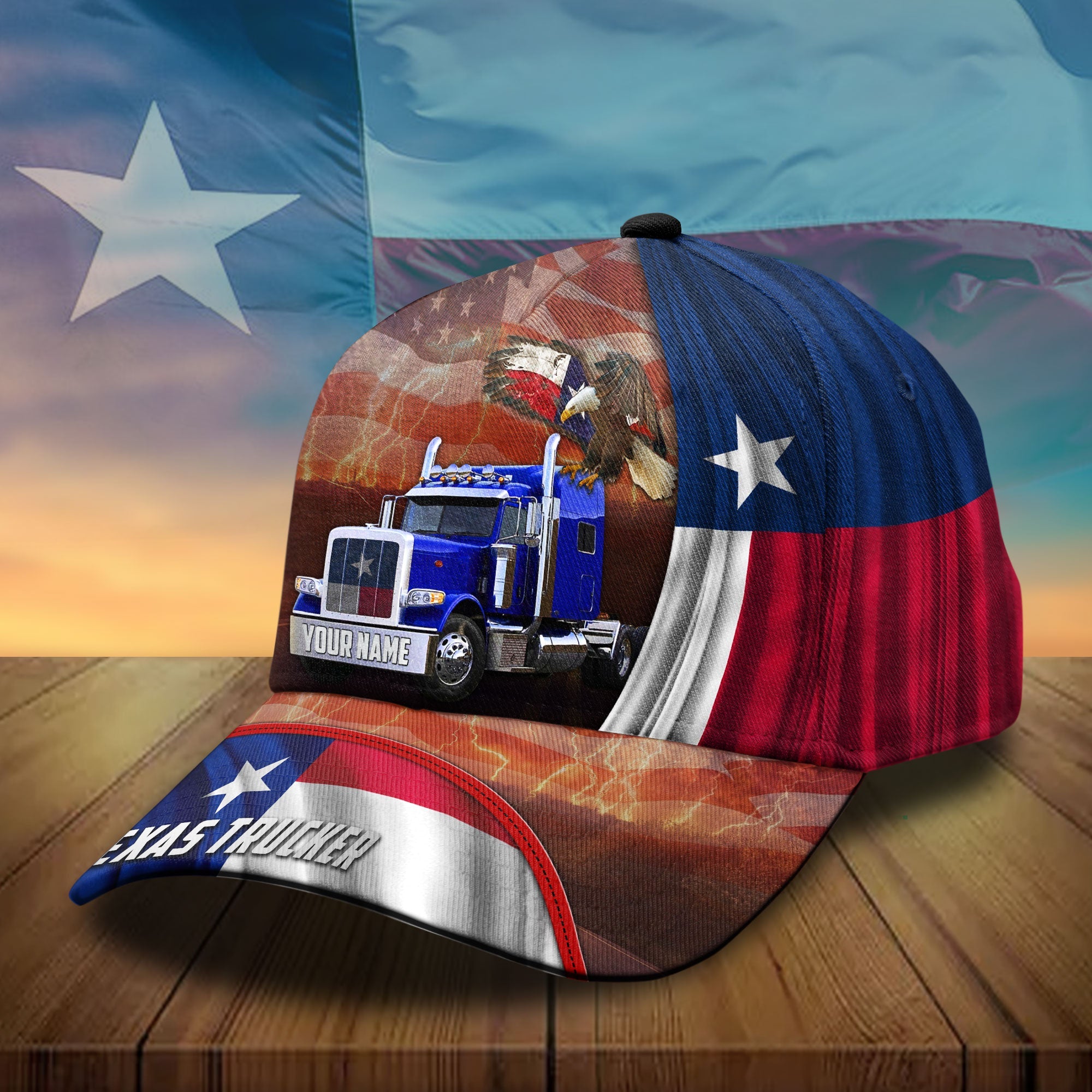 Premium Texas Truckers Patriotic Cap Multicolor Personalized Trucker Hats Custom Hats Gifts For Men & Women