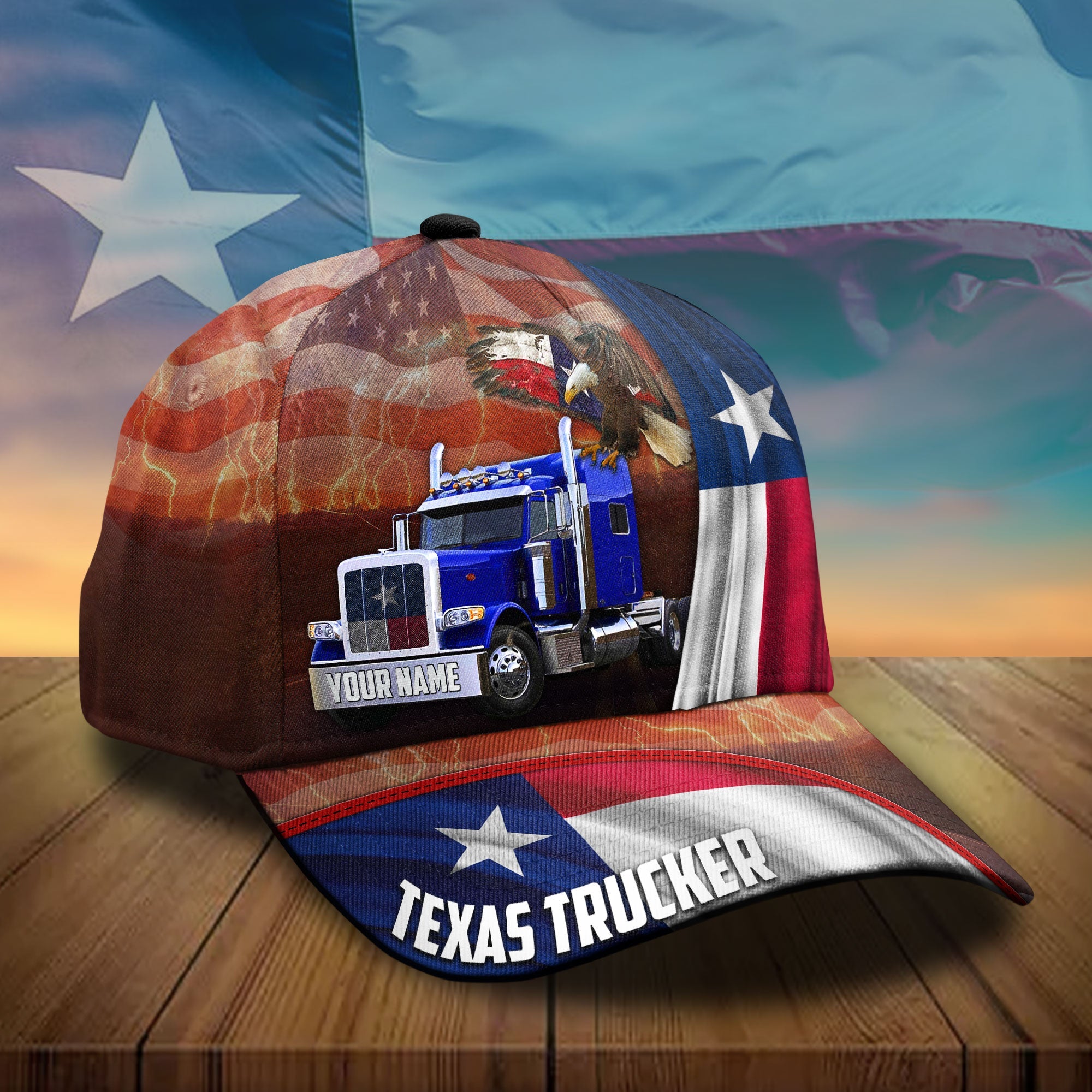 Premium Texas Truckers Patriotic Cap Multicolor Personalized Trucker Hats Custom Hats Gifts For Men & Women