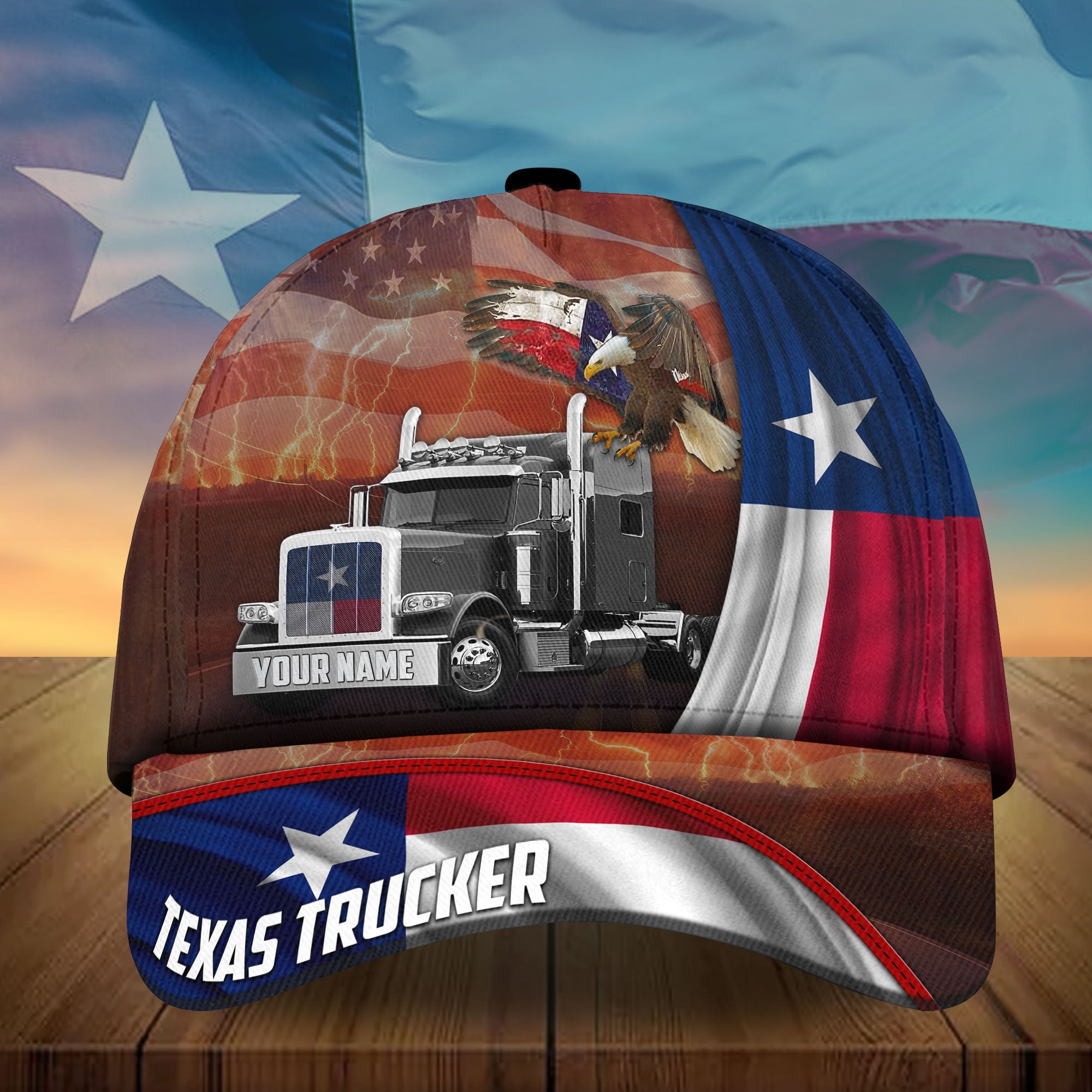 Premium Texas Truckers Patriotic Cap Multicolor Personalized Trucker Hats Custom Hats Gifts For Men & Women